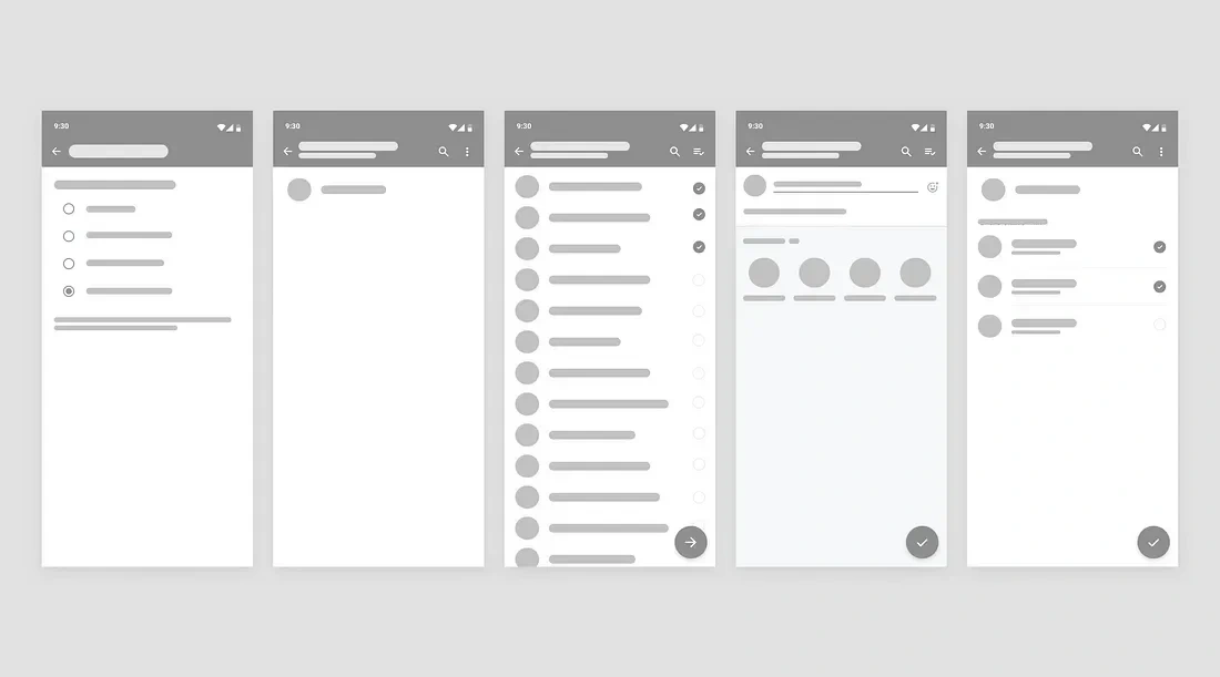 Wireframes for the proposed solution
