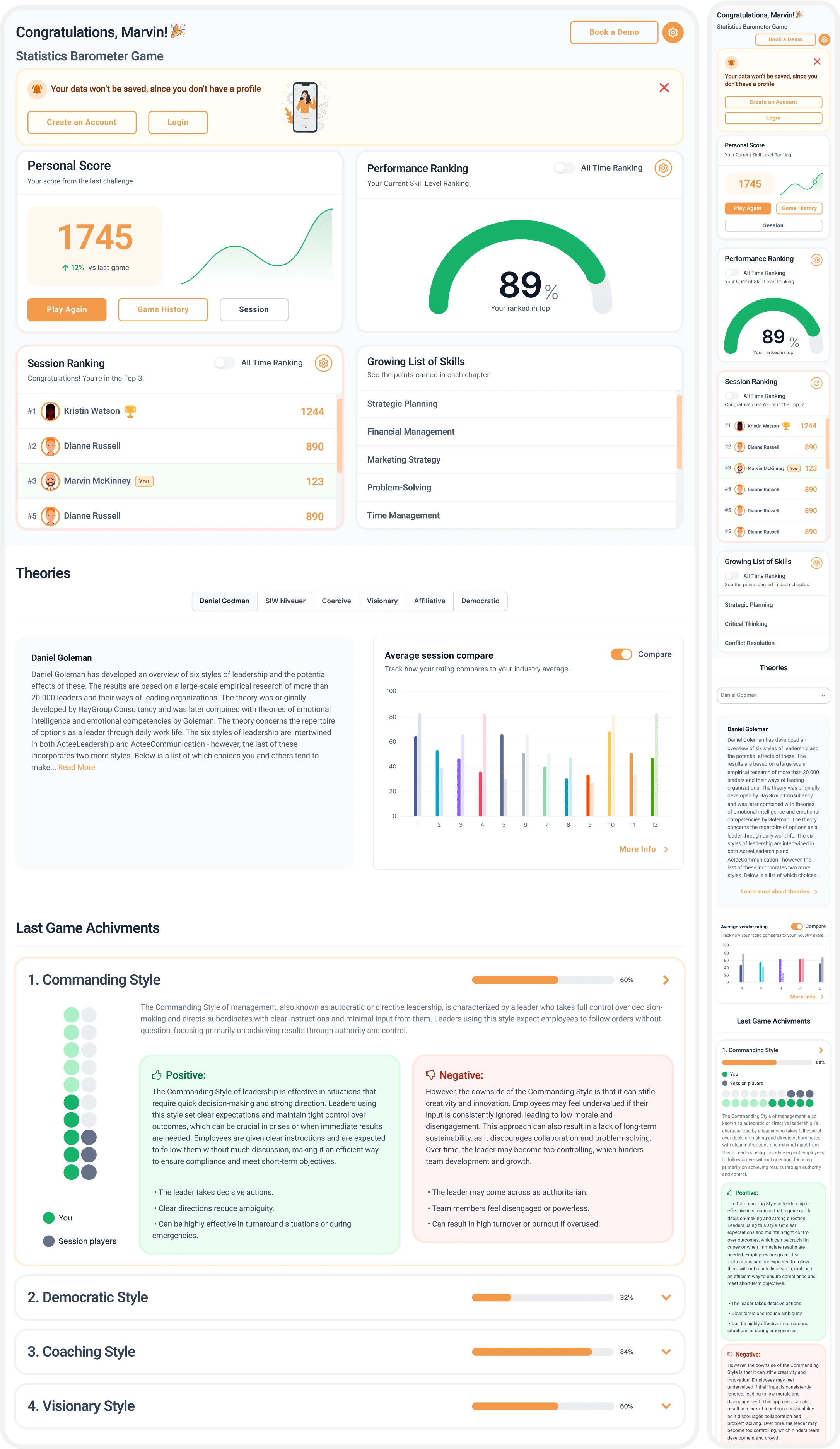 Interactive Profile View   