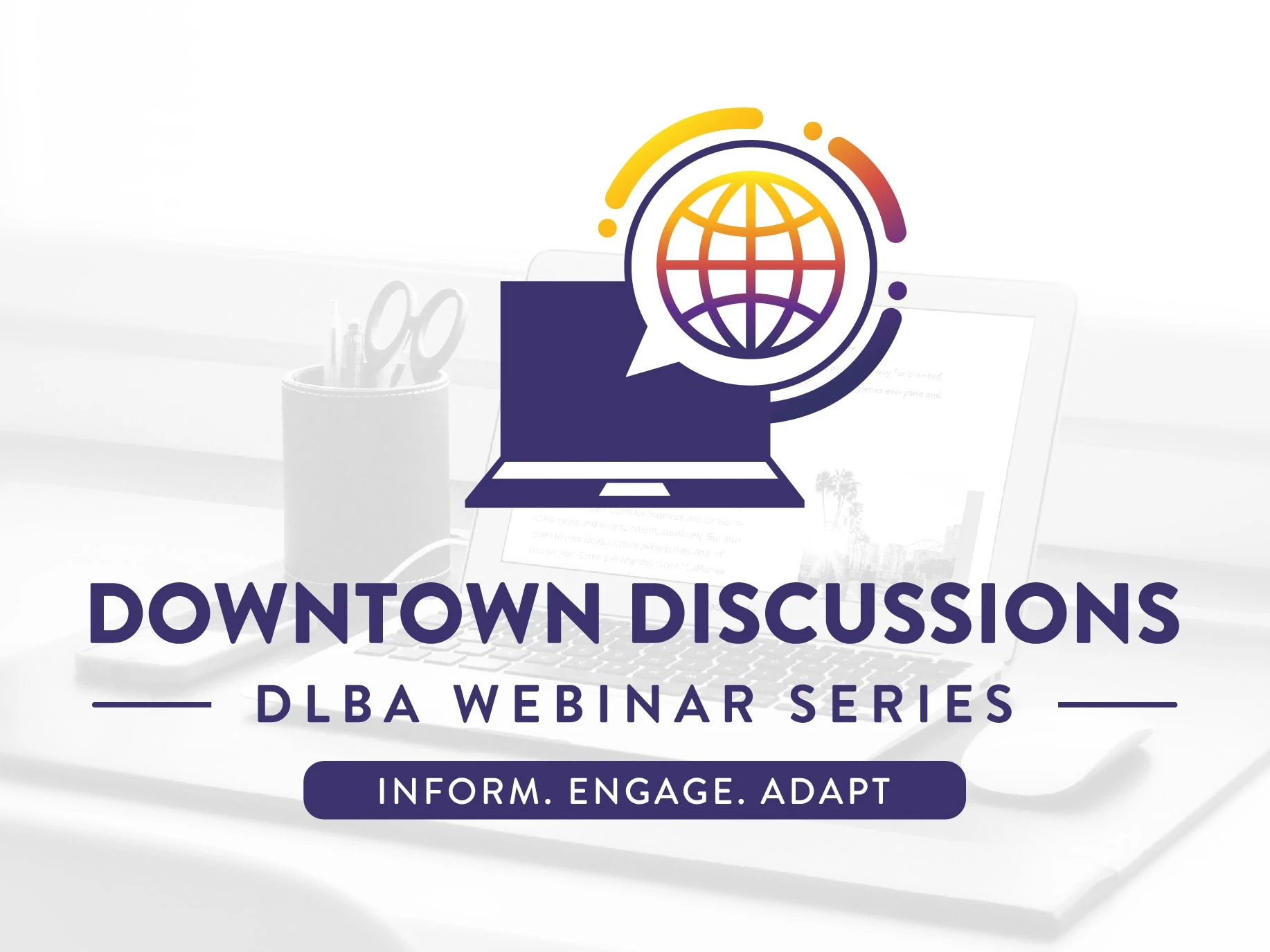 Logo design used to promote DLBA's webinar series discussing the business impacts of COVID-19.