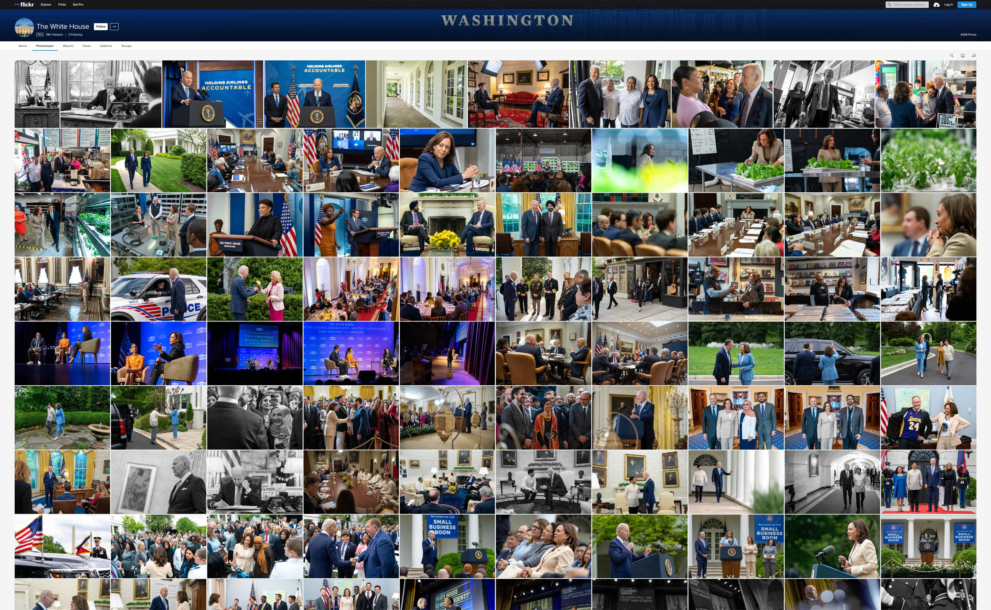 Curated images from the White House Photo Office Flickr account, showcasing the team's collective work in capturing key moments and events during the Biden Administration. 