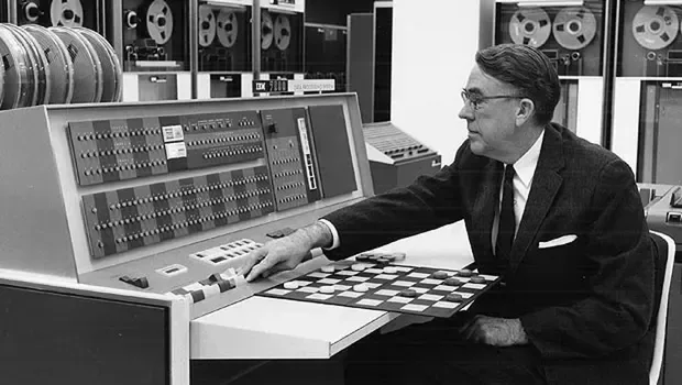 On February 24, 1956, Arthur Samuel’s Checkers program, which was developed for play on the IBM 701, was demonstrated to the public on television