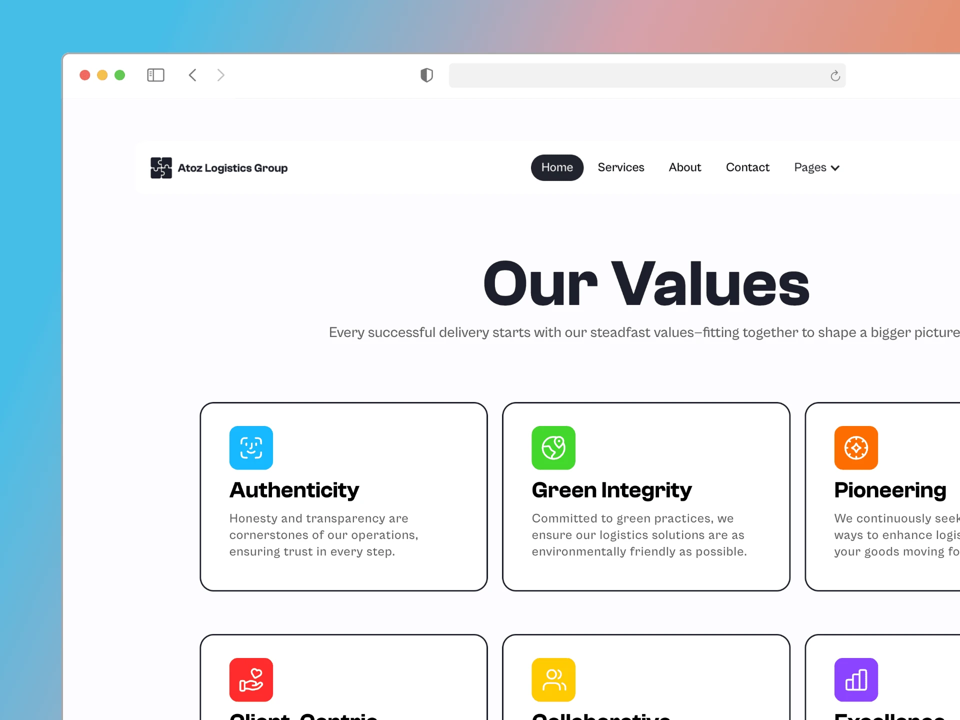 Values section