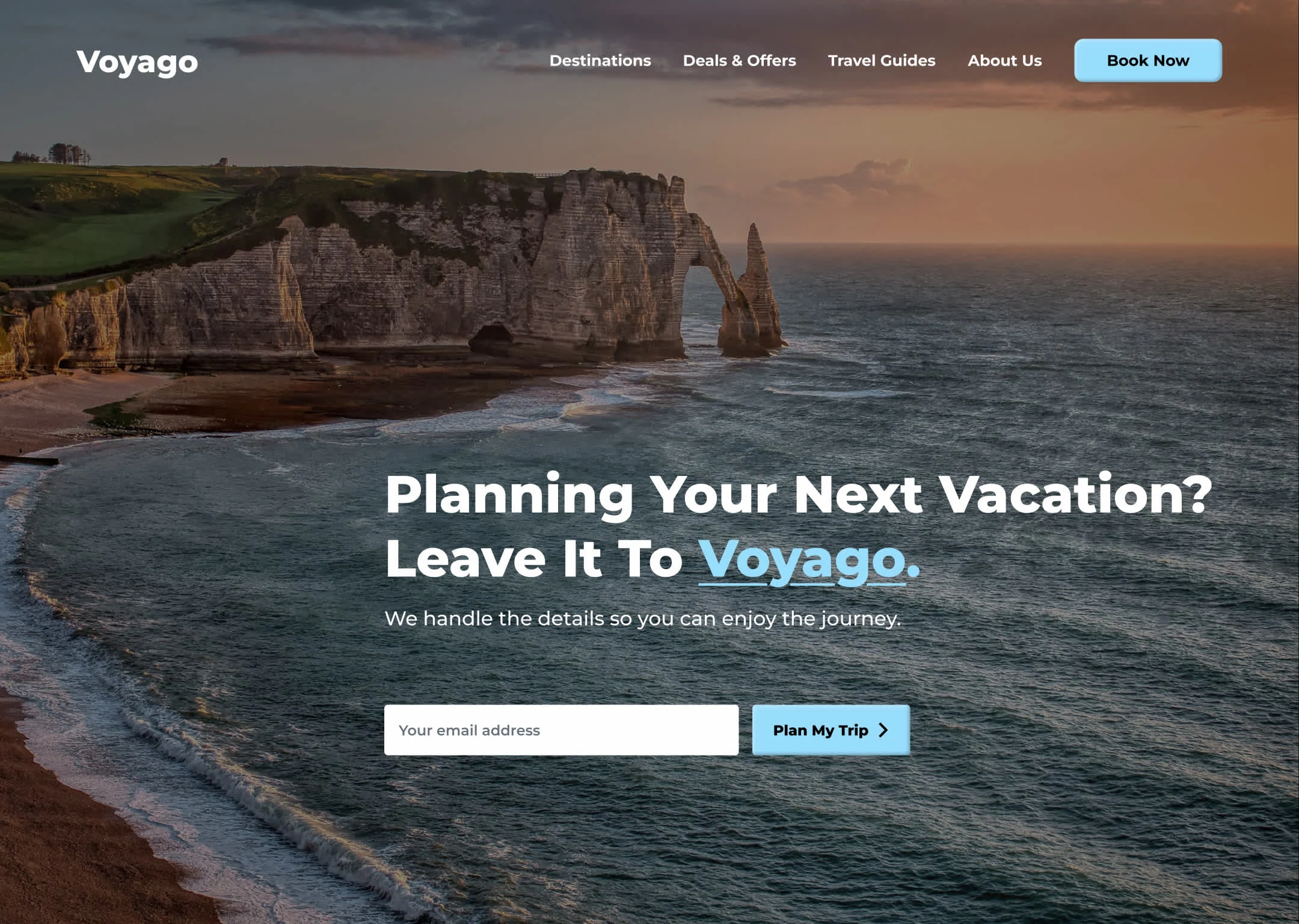 Voyago Concept Landing Page