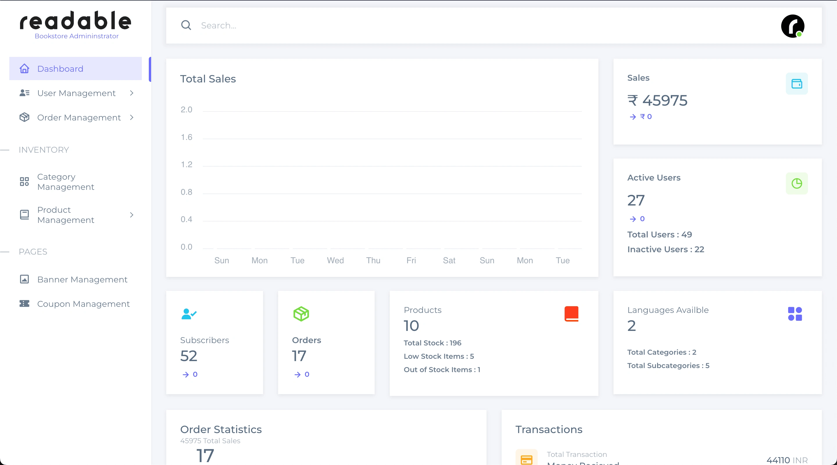 Admin Dashboard