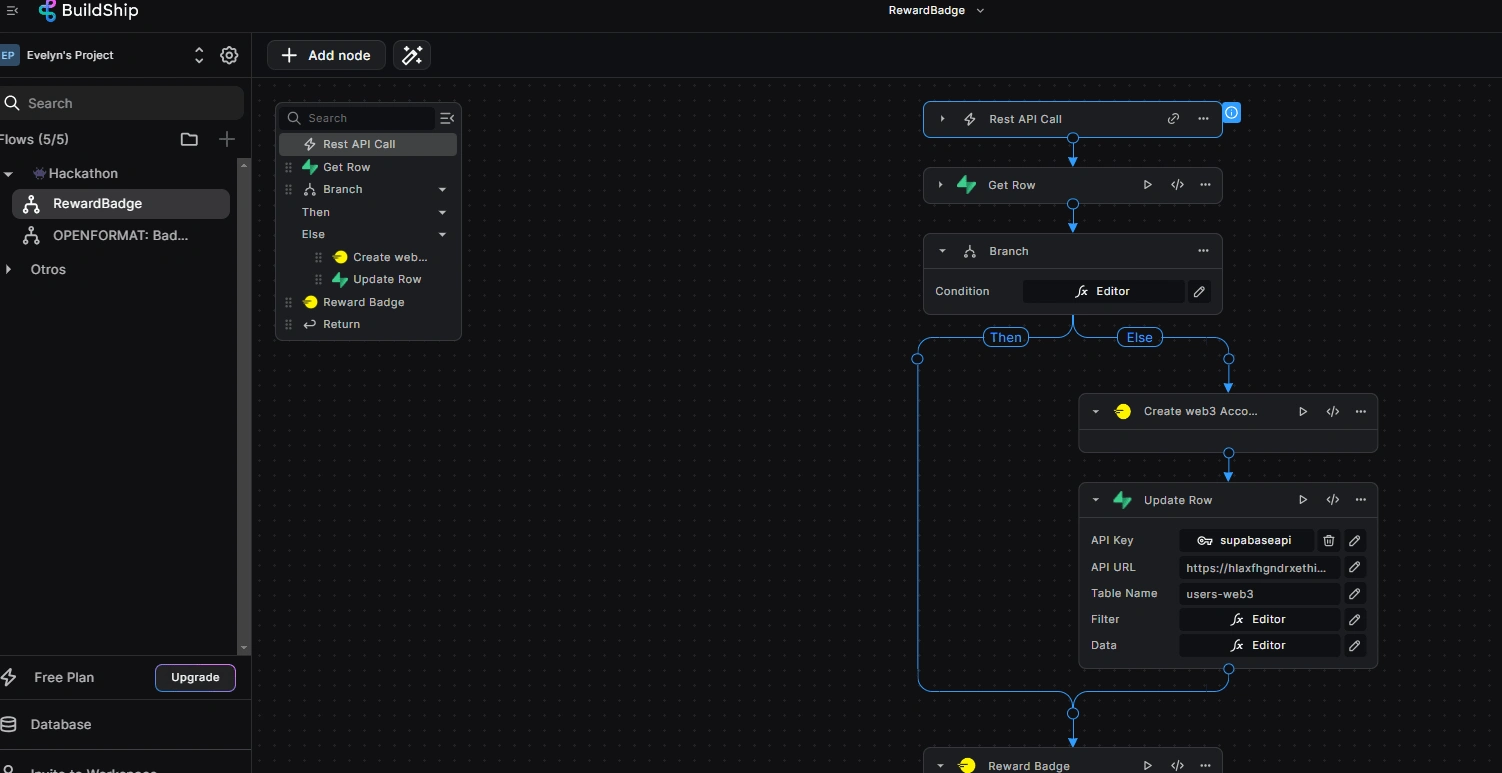 BuildShip Development with API OPENFORMAT Web3