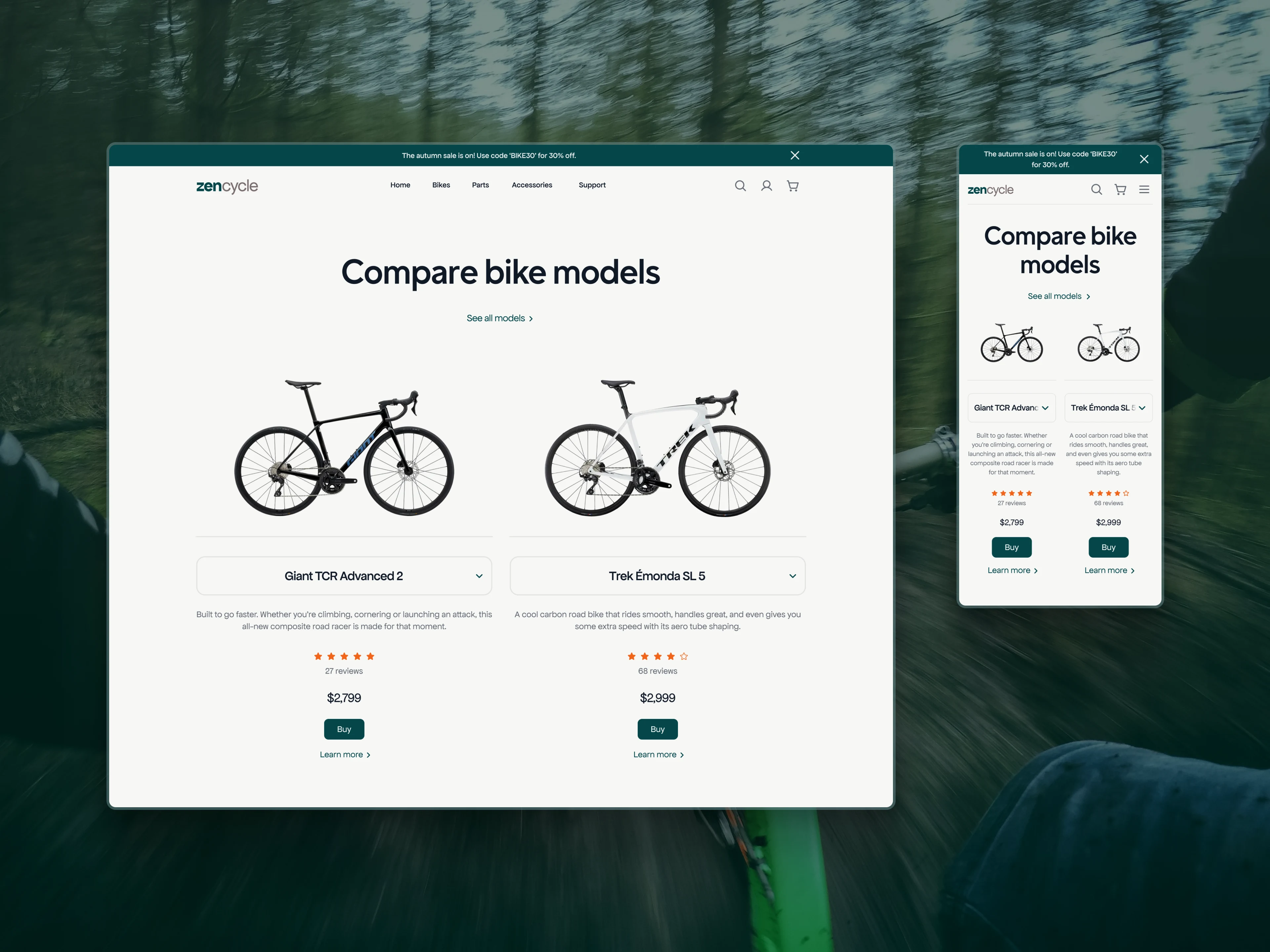 Bike Comparison UI