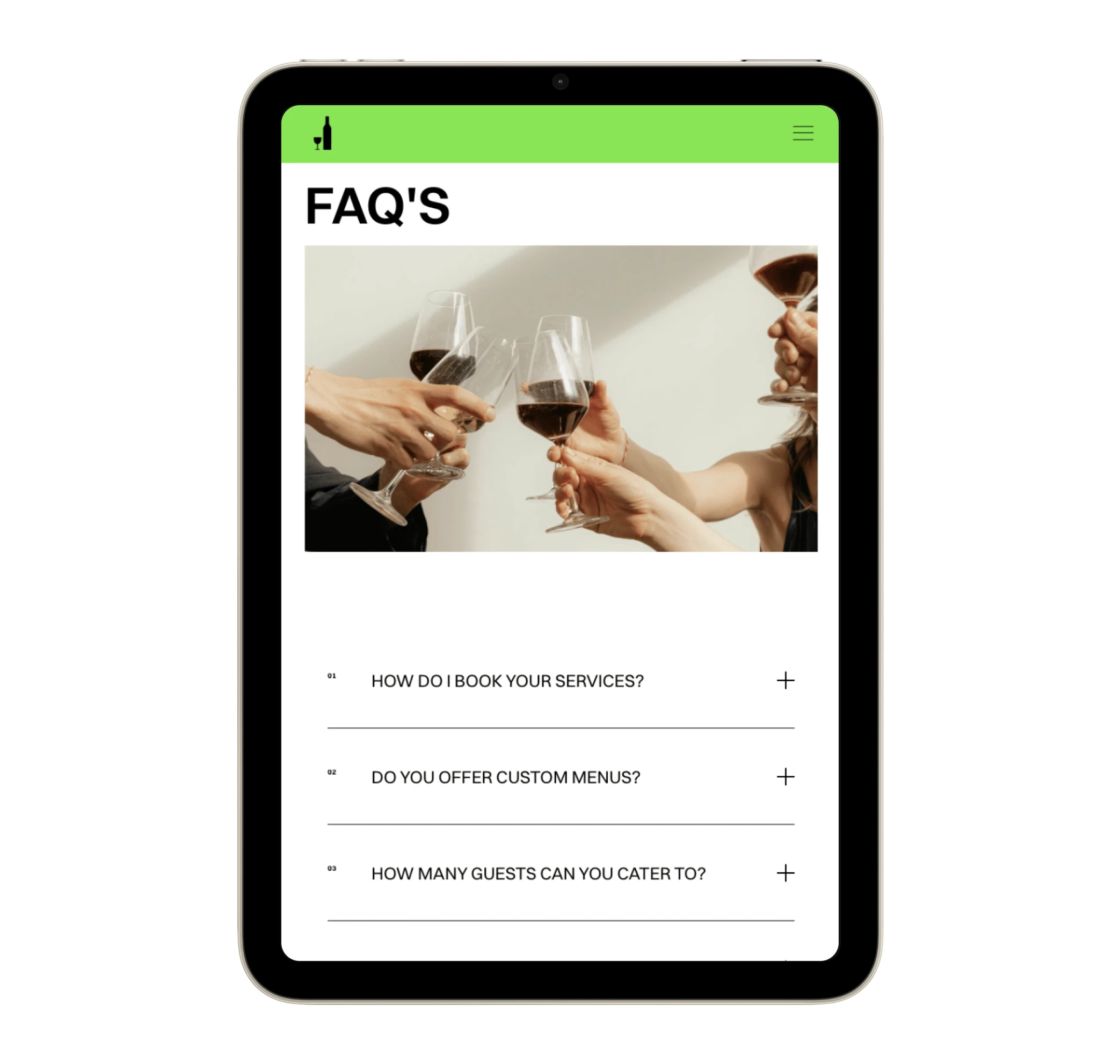 FAQ's Page