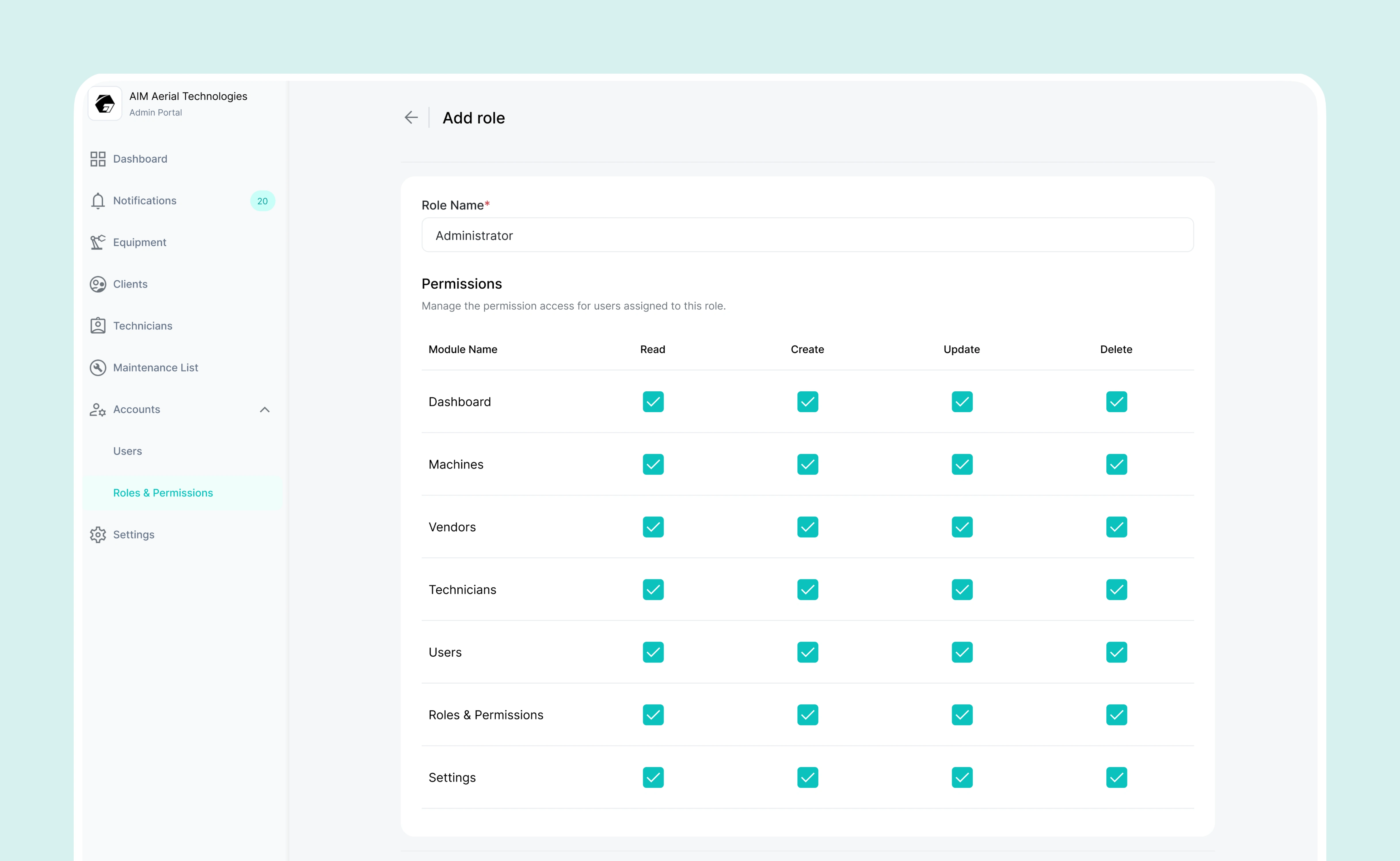 Roles & Permissions