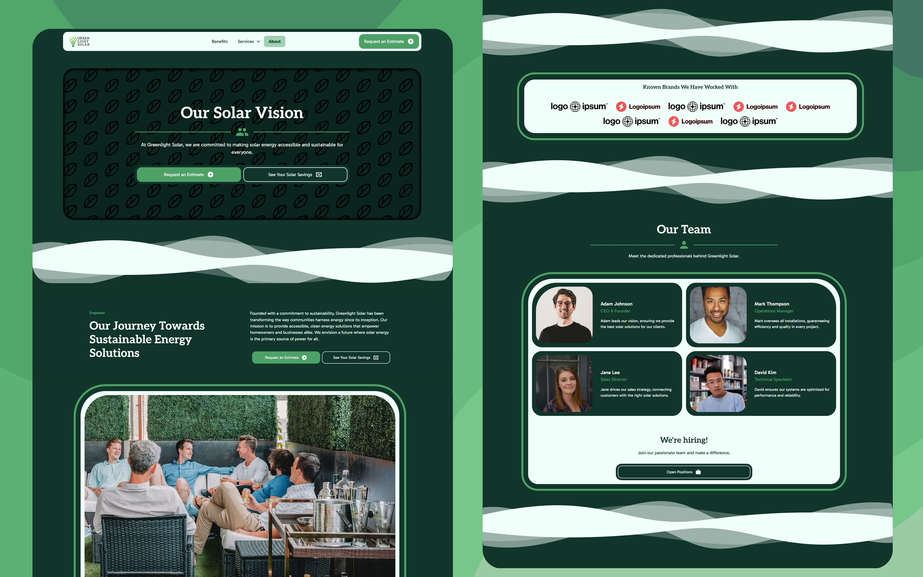 Solar Company Website About Page