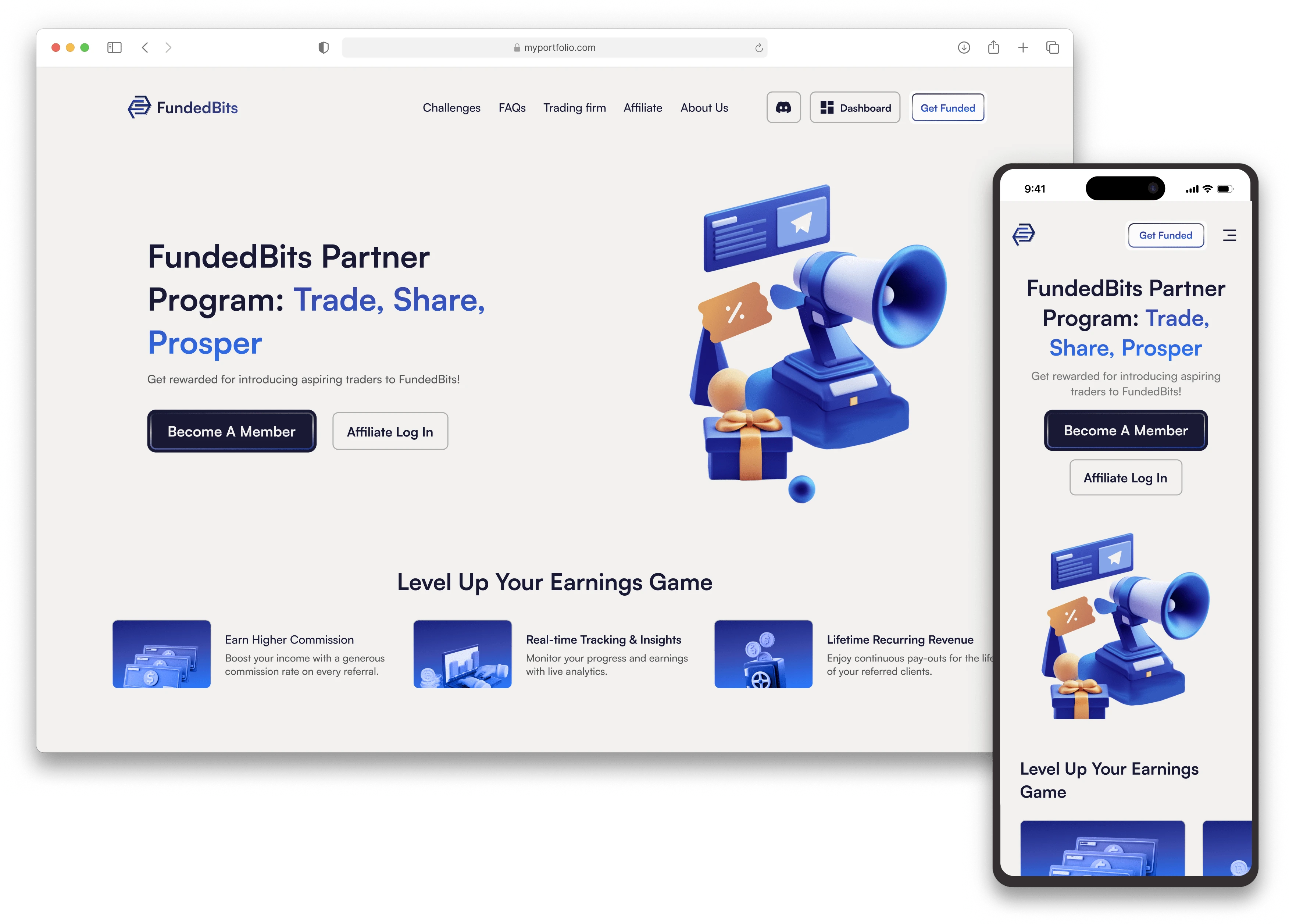 Affiliate partner program page