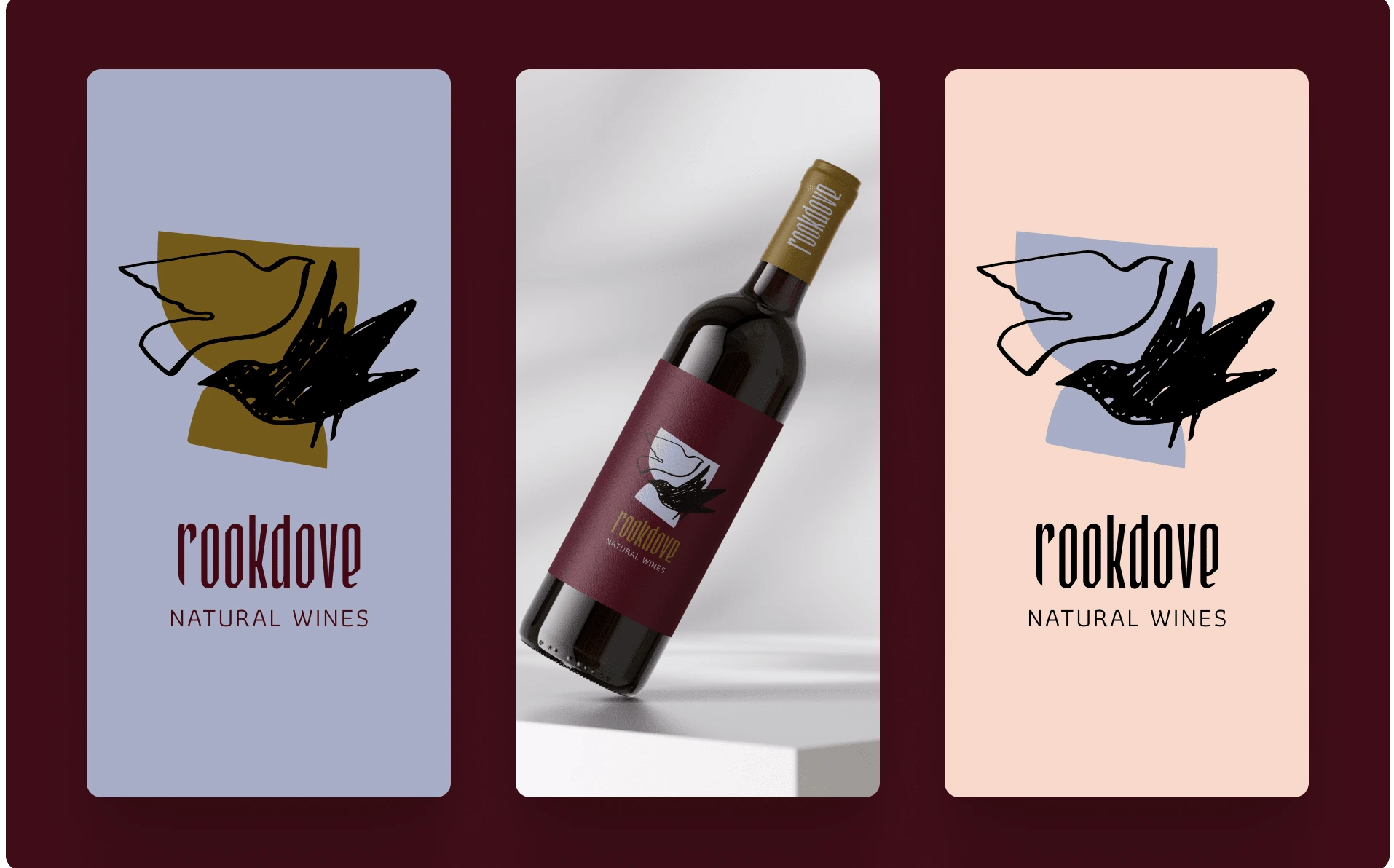 Branding for a natural wine brand - hand drawn custom logo 