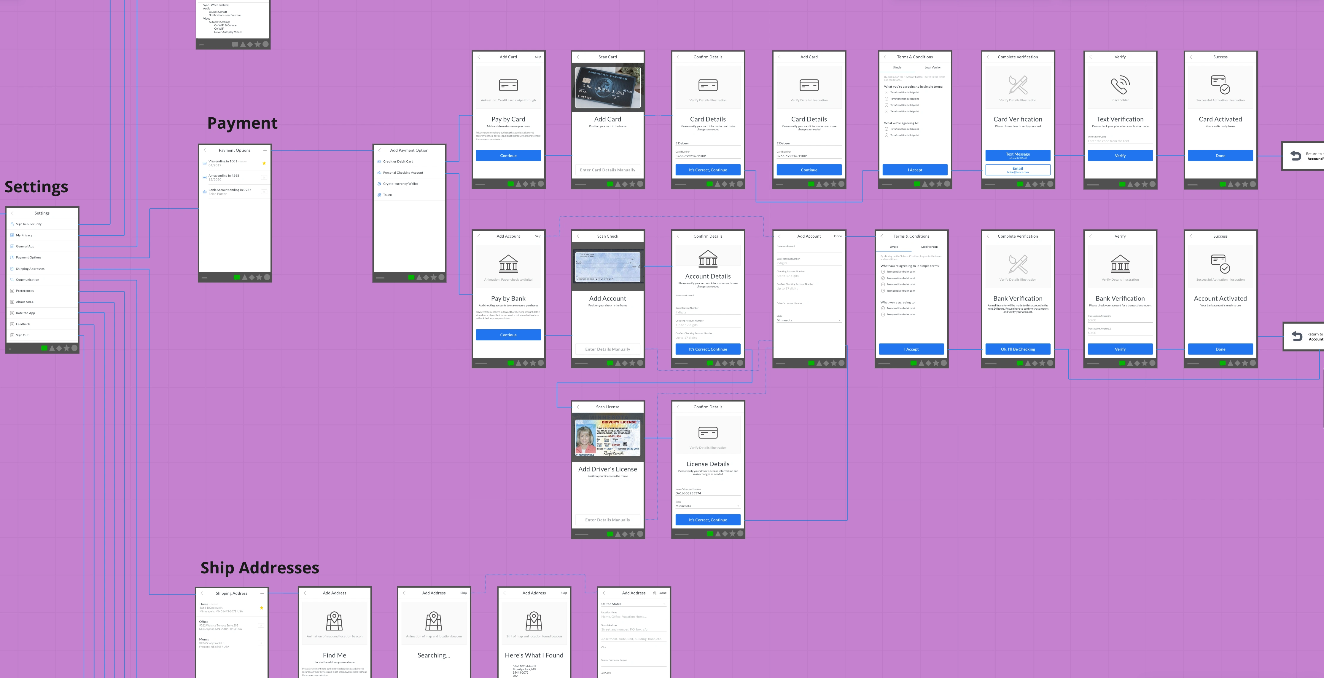 Miro - Early account settings architecture and flow concepts