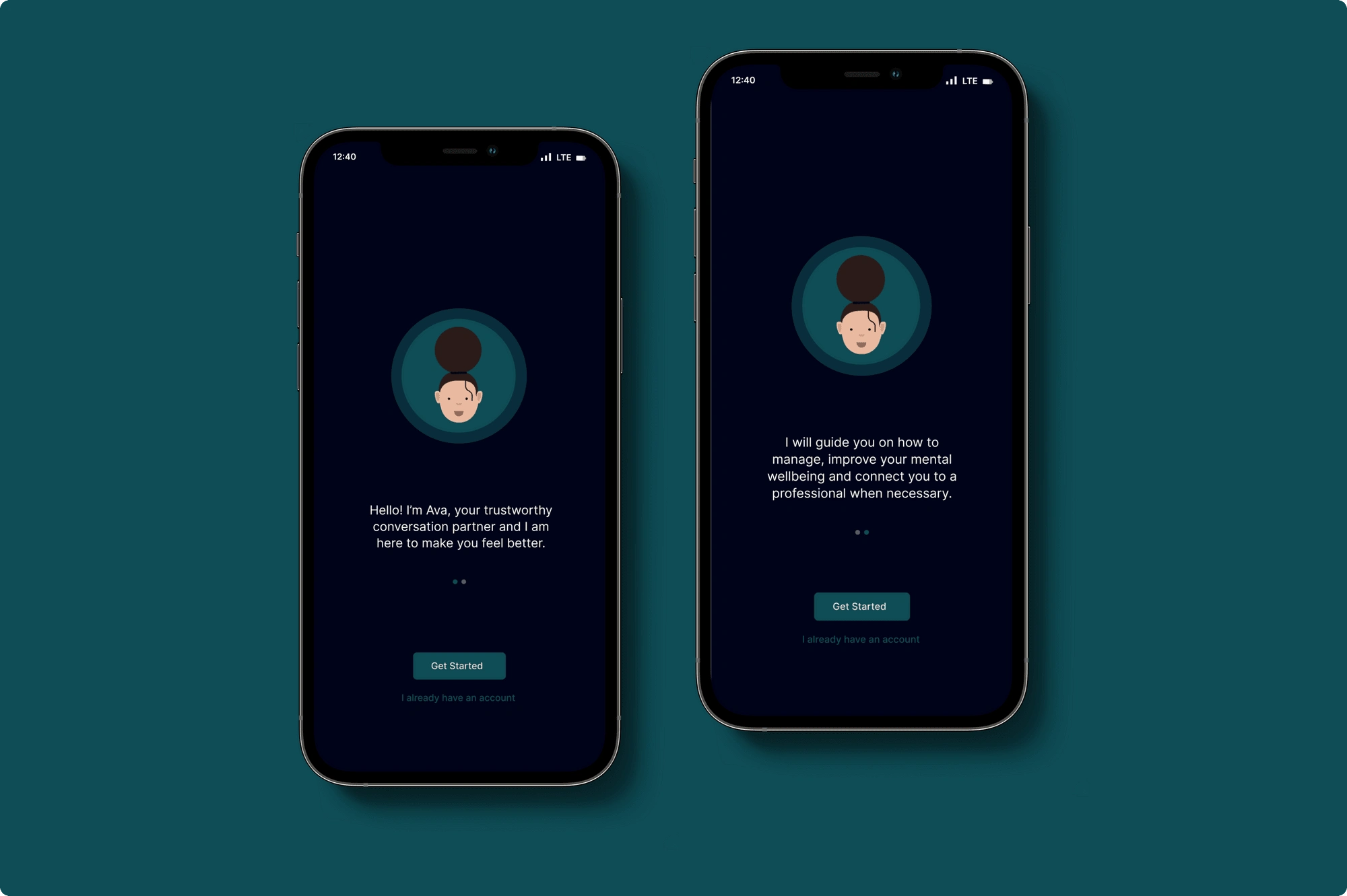 Mobile/User Interface Design and Illustration of chatbot was done by me on Figma