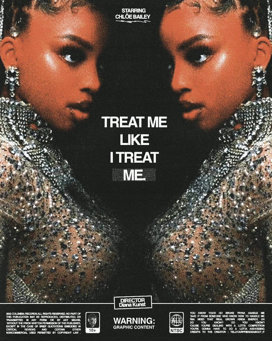 CHLOE BAILEY - TREAT ME MUSIC VIDEO PROMOTIONAL POSTER DESIGN