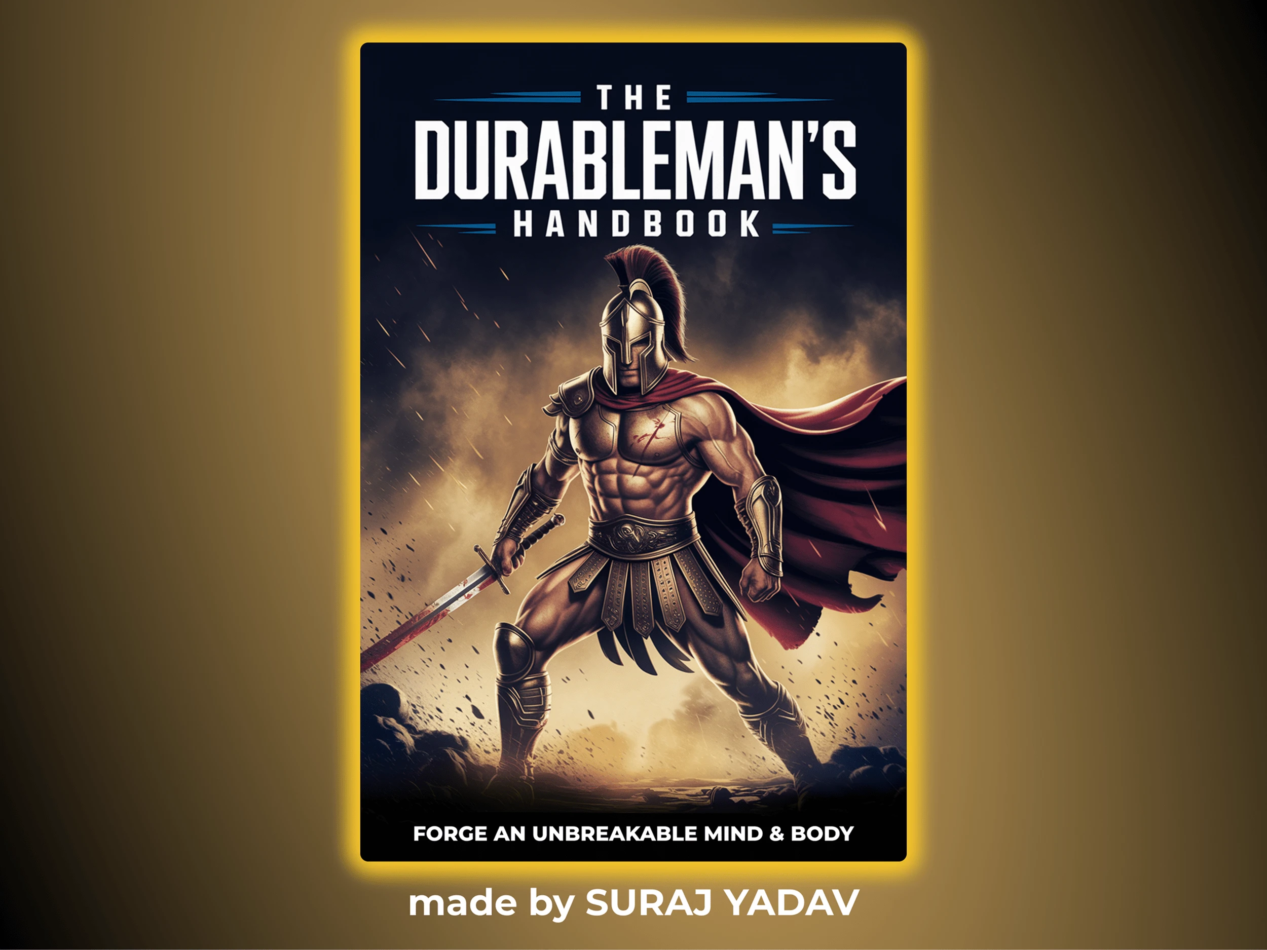 The Durableman's Handbook ebook cover. Made by Suraj Yadav