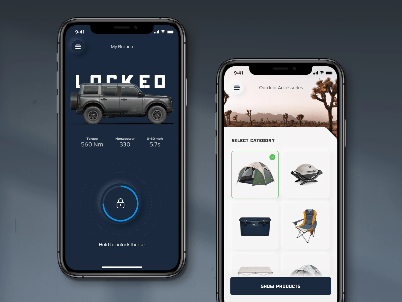 Design concept - Ford Bronco App