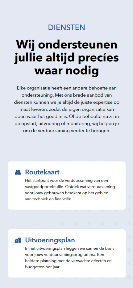 An example of mobile friendly content on renor.nl. Please excuse the low resolution, it is not reflective of reality.