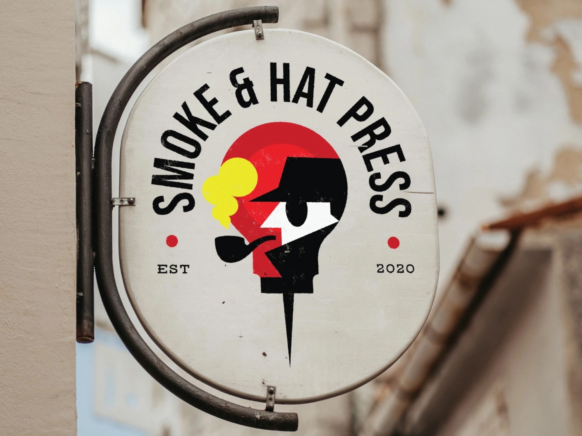 Smoke & Hat Press - StoreFront Sign Mockup
