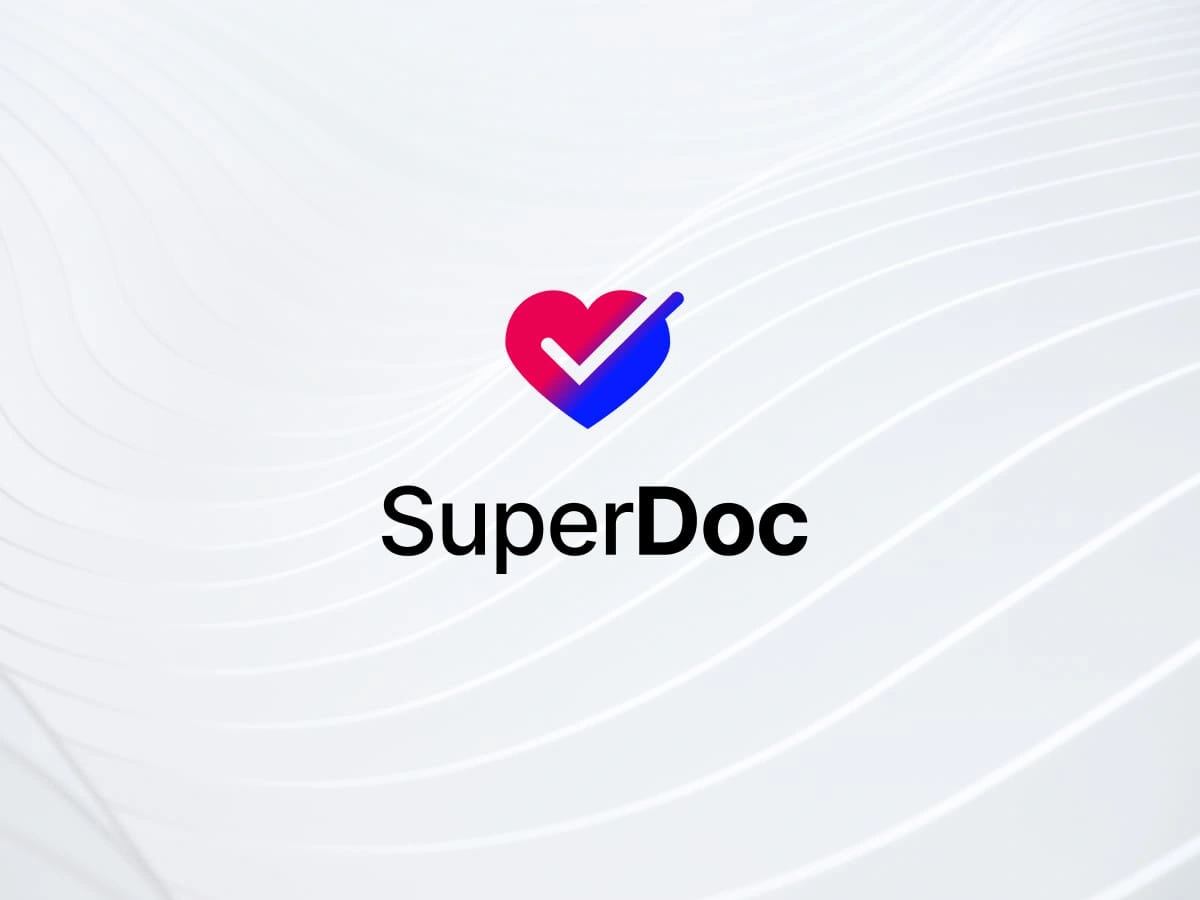 Branding Design for a healthcare company called SuperDoc.