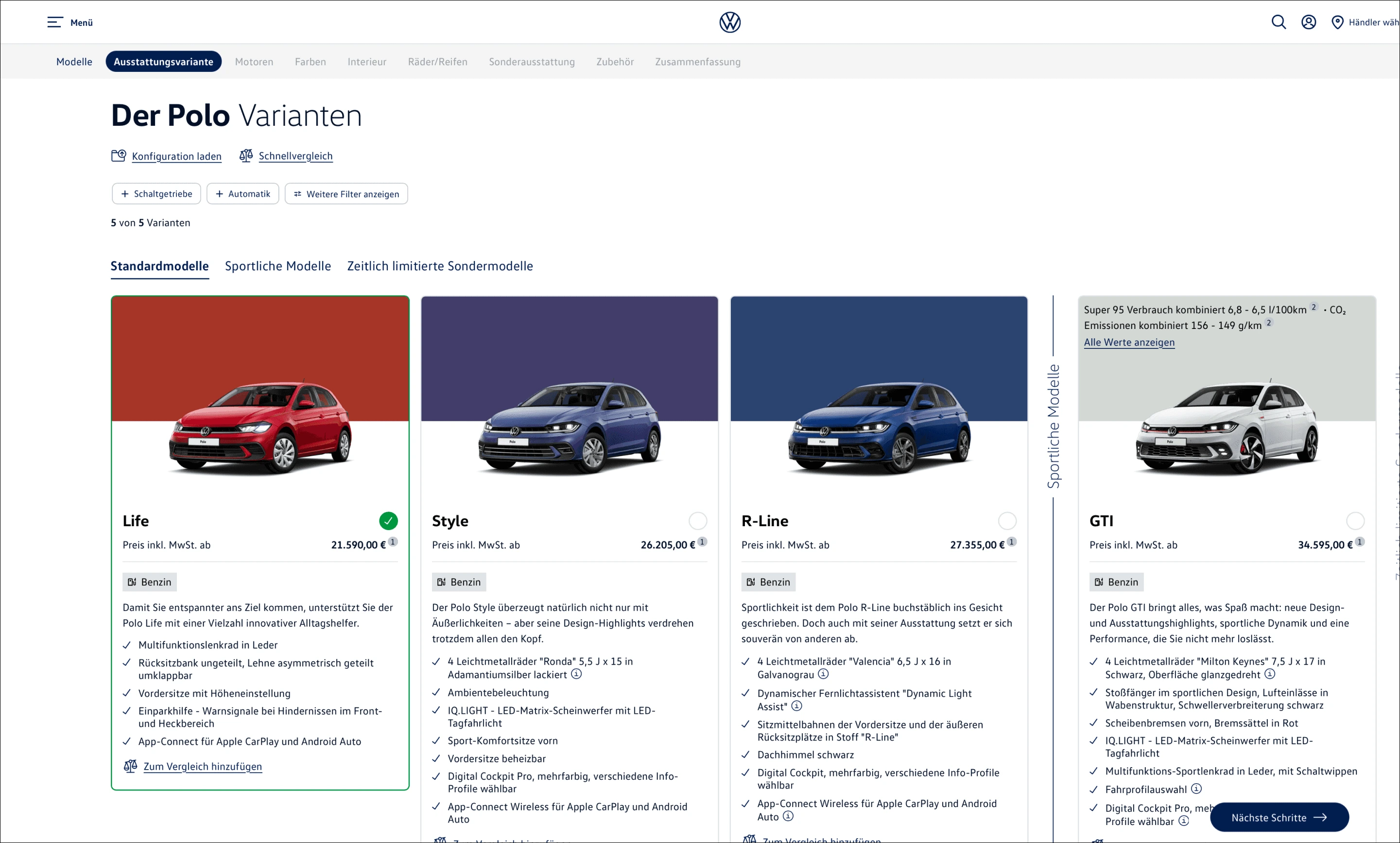 Trim selection improvements