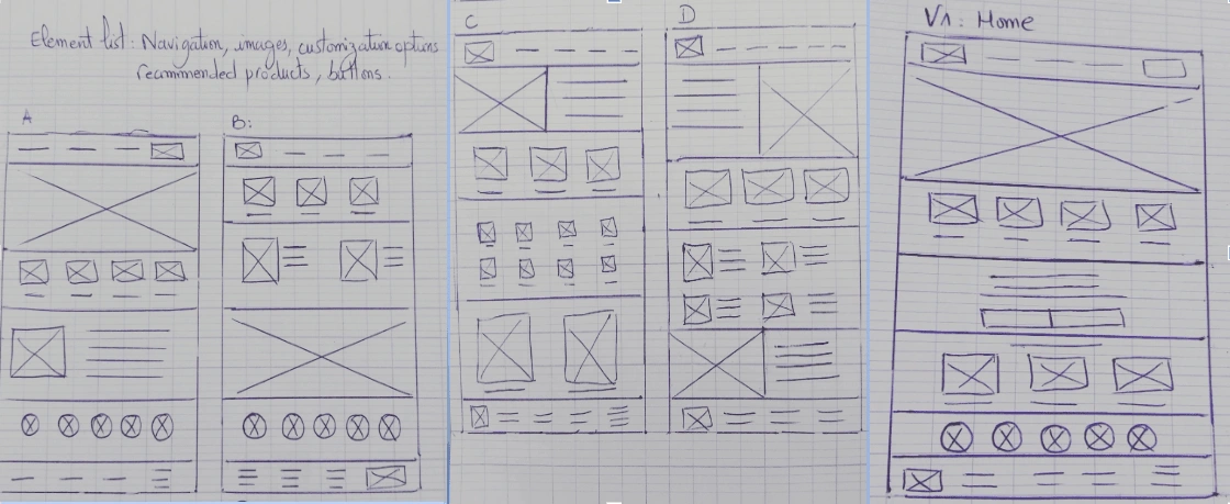 Paper wireframes 