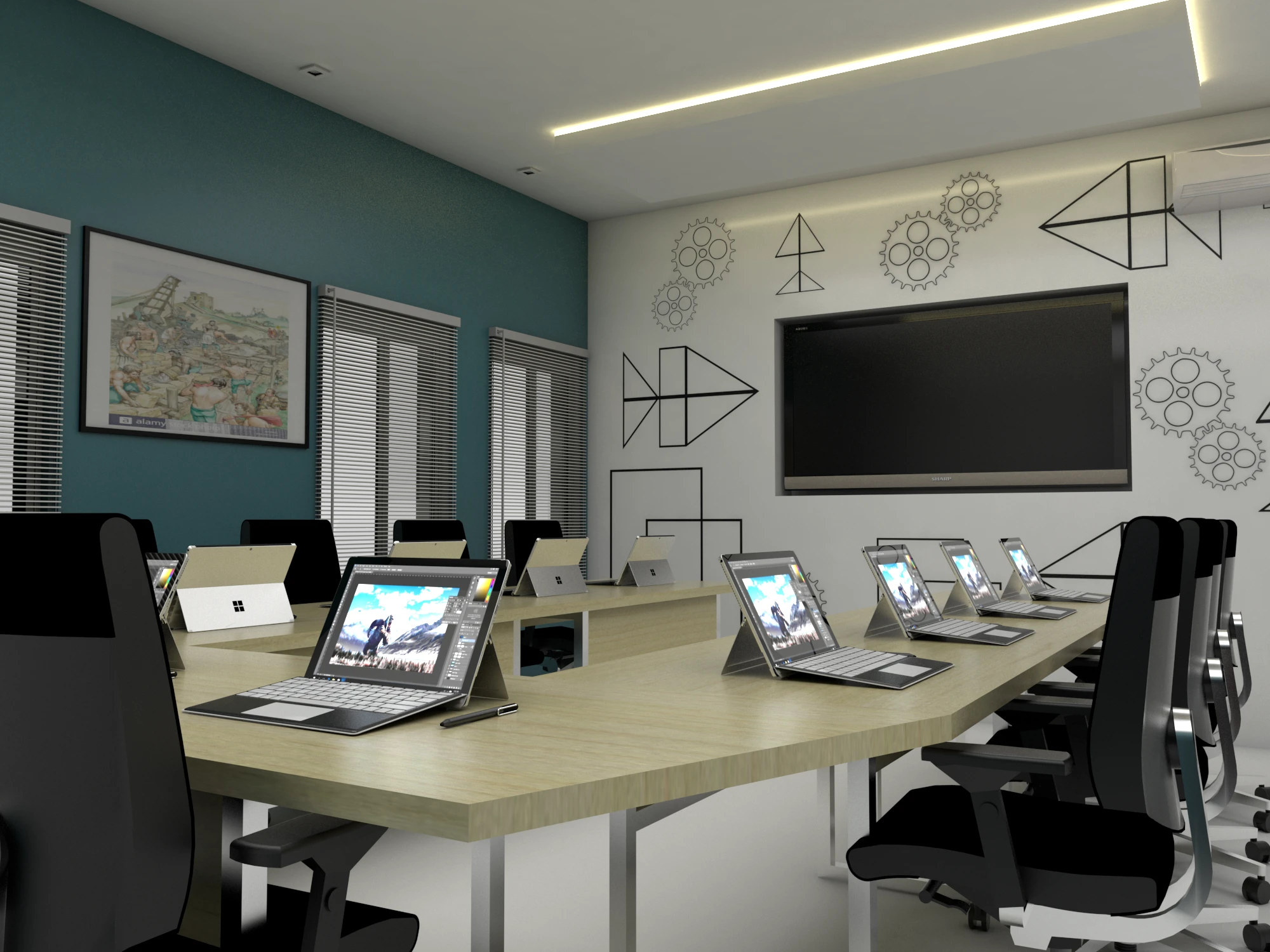 Office Space Renderings for an Engineering Company