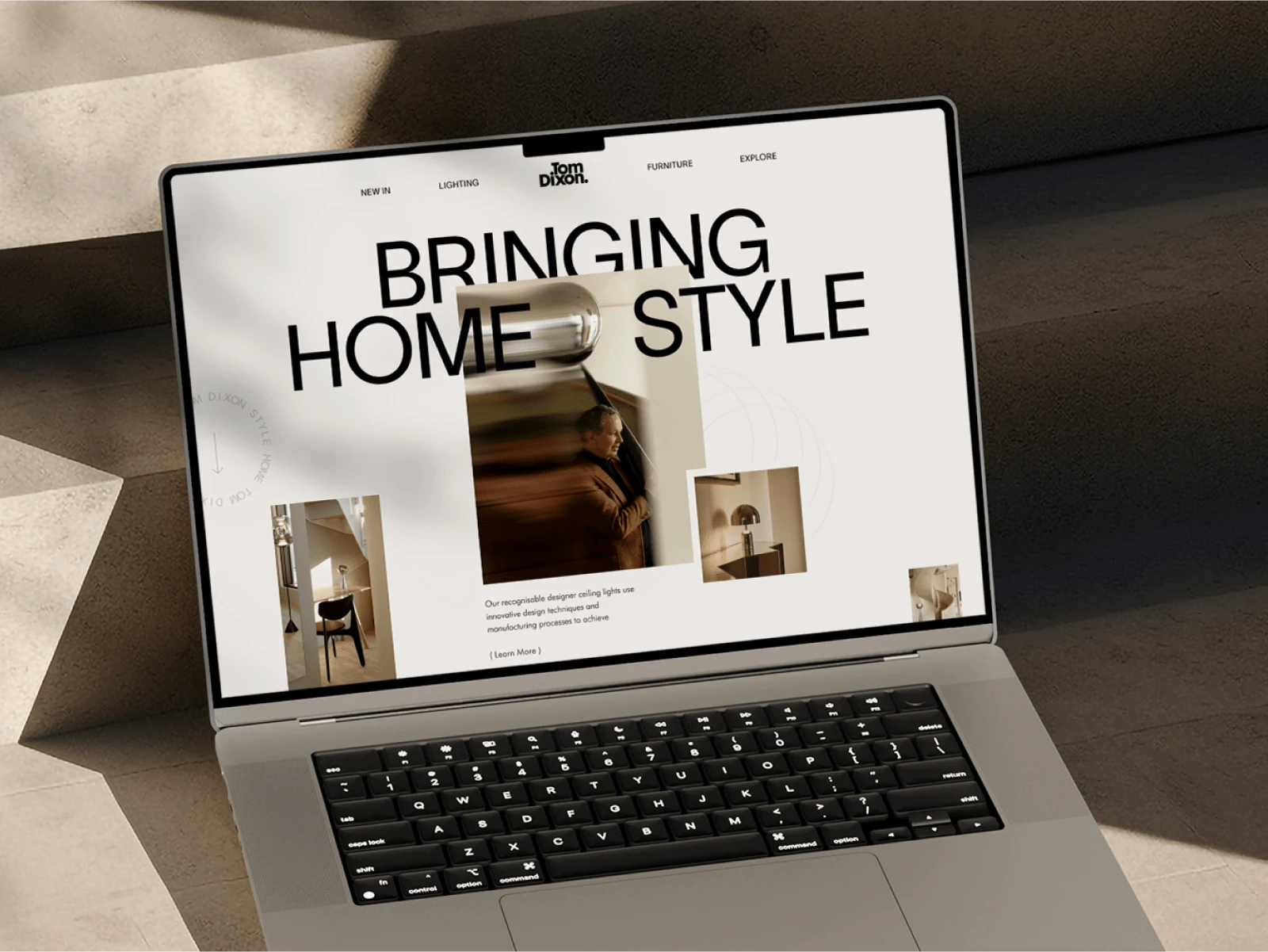 Website Design Mockup for Tom DIxon Brand