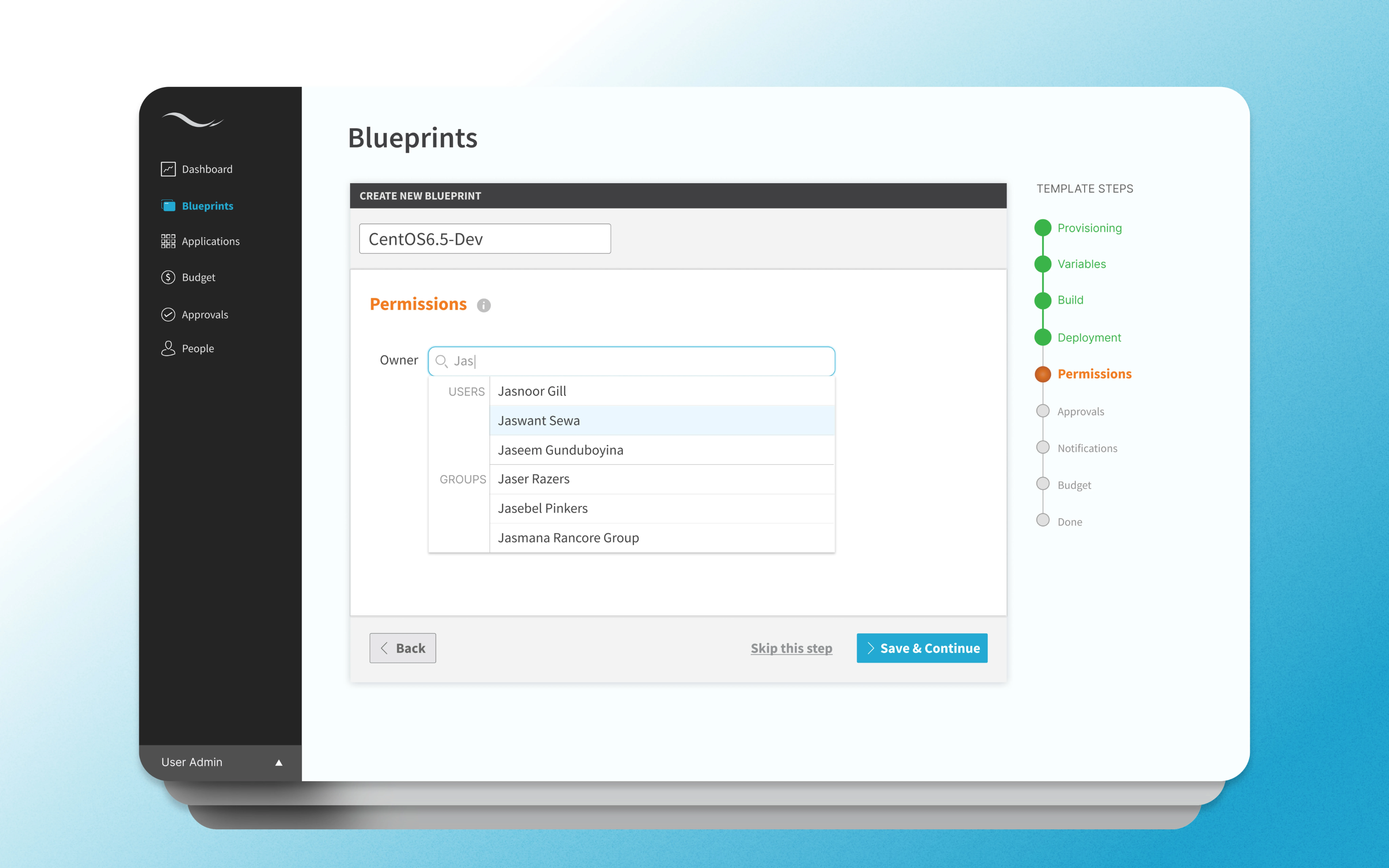 Configuring people + permissions in the creation process and using those networks to build the interface.