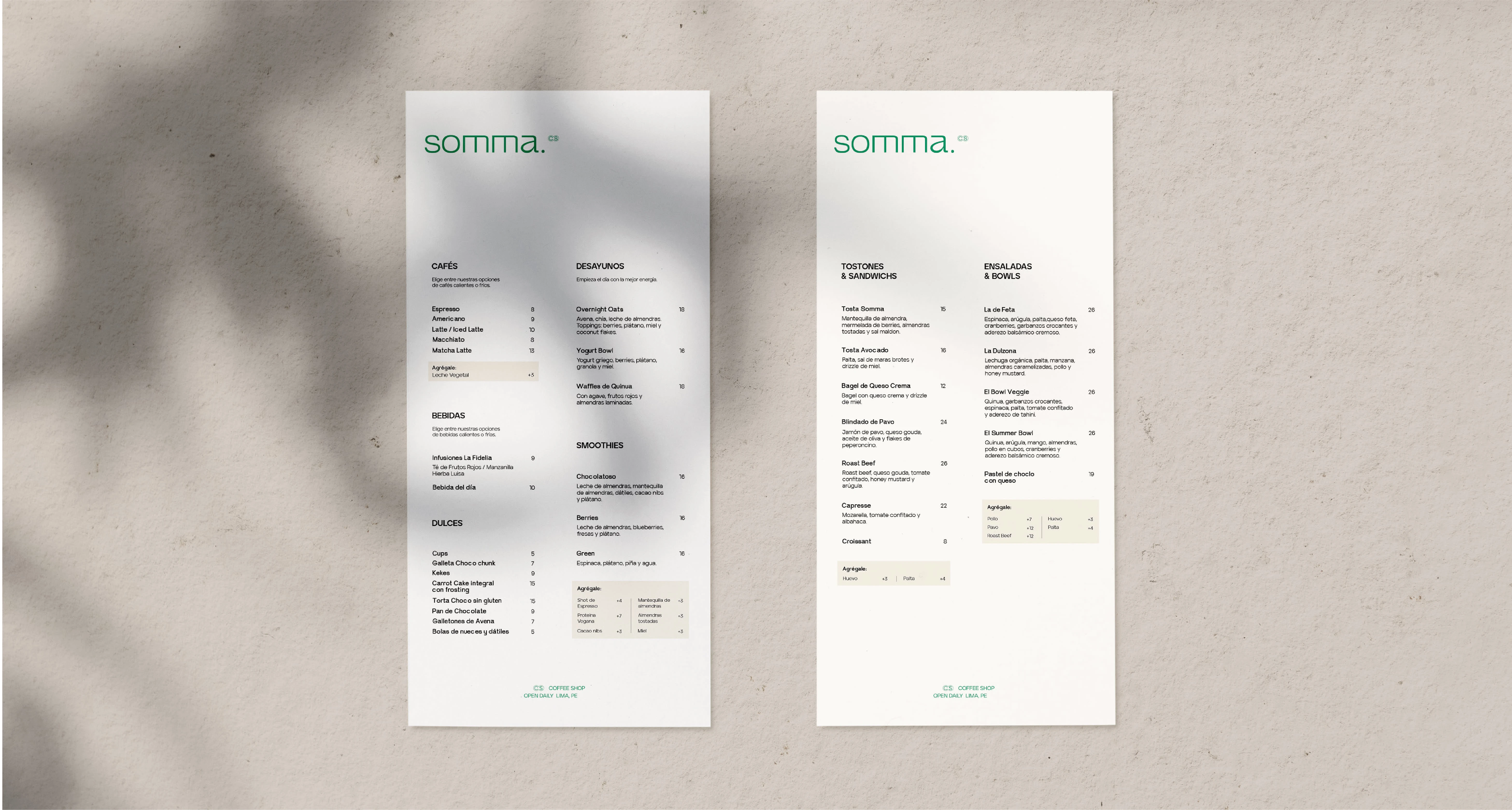 Print Menu Design