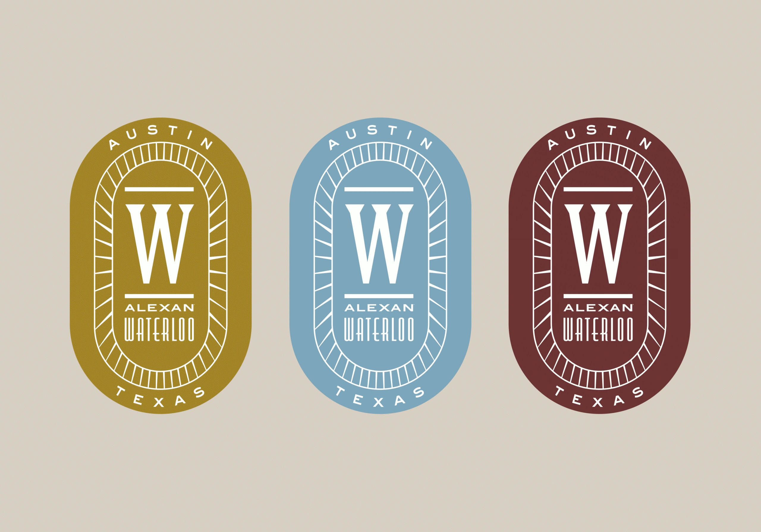 Cigar band versions of the logo to hint at the sophisticated Cuban theme.