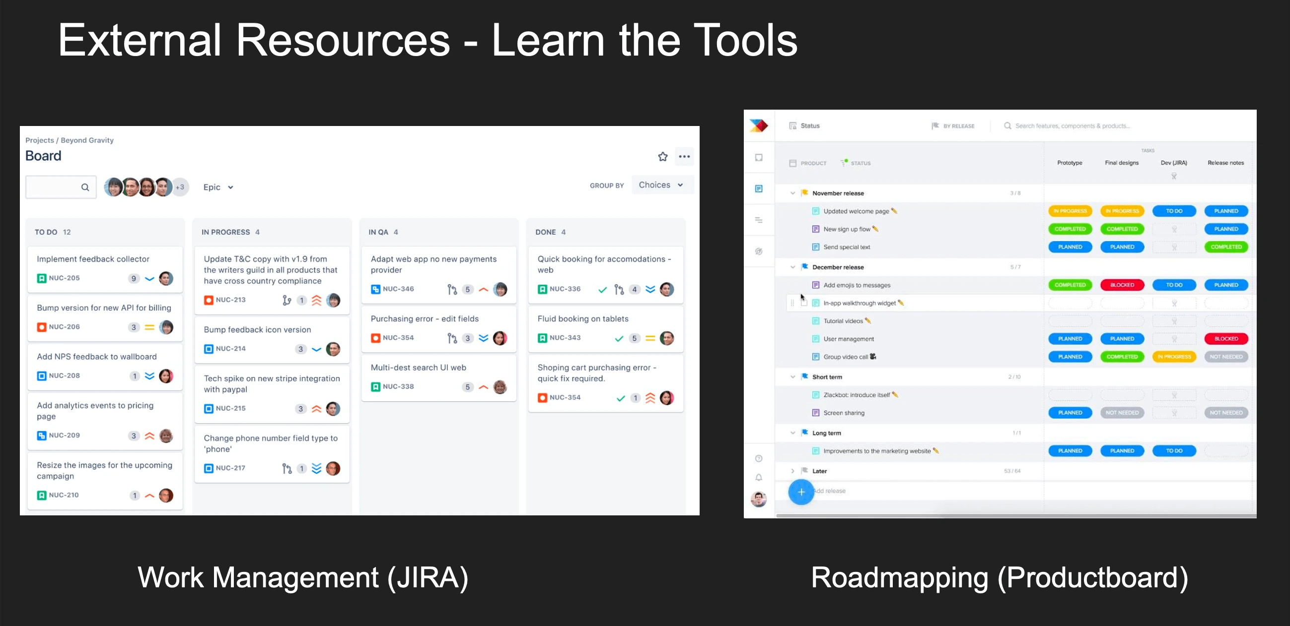 Product Operation Tools Used