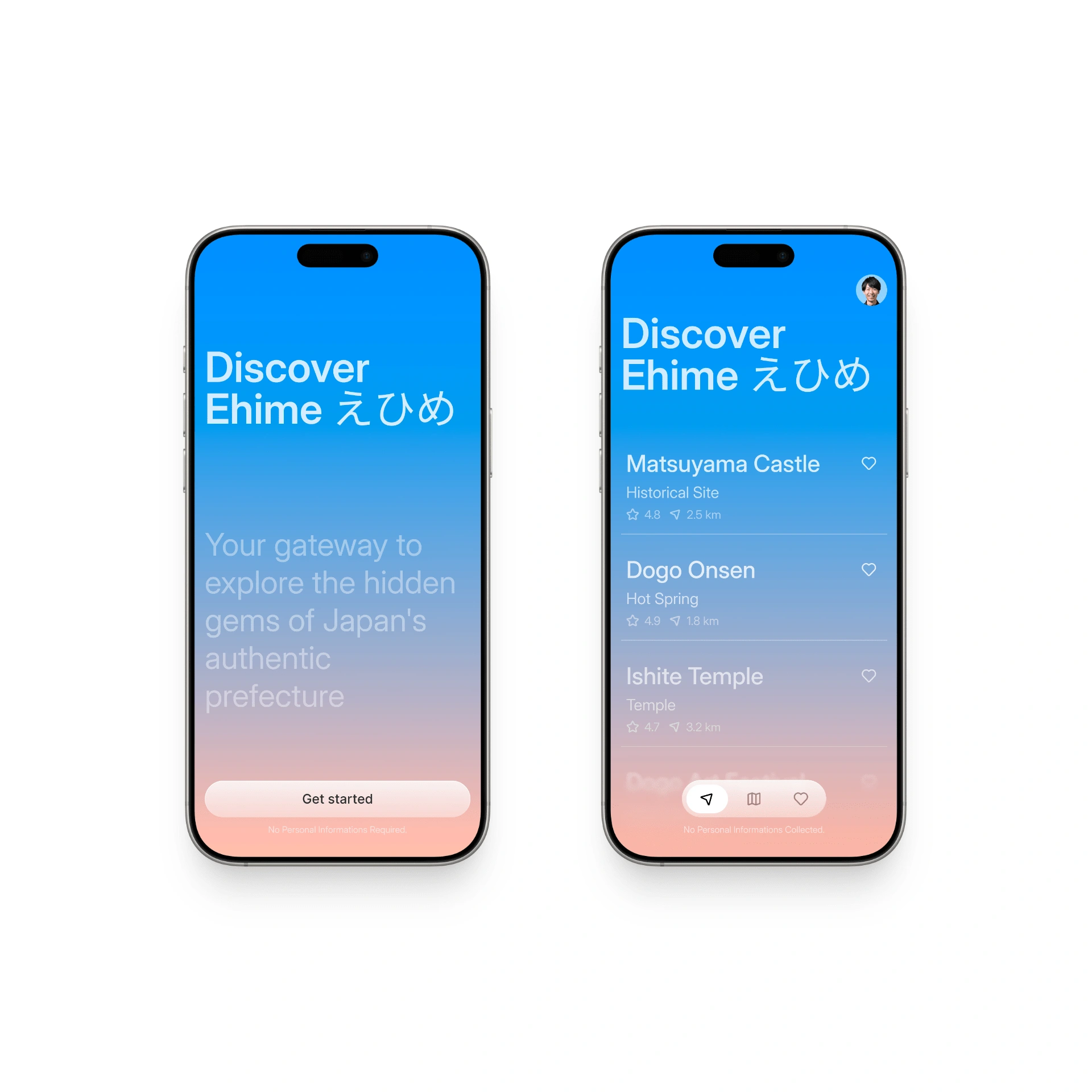 Discover Ehime App Design