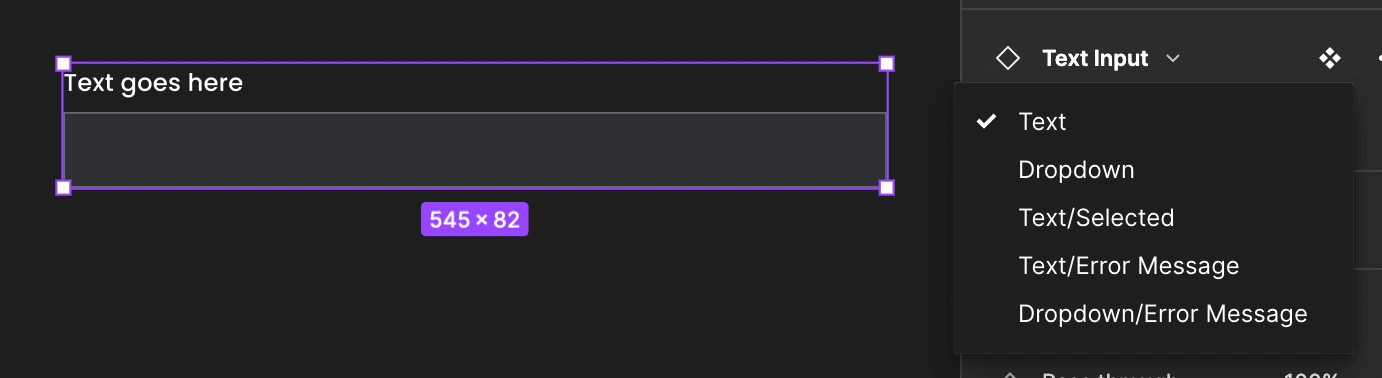 Made components expandable using variants 