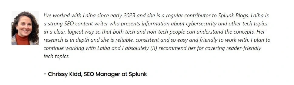 SEO Manager Testimonial