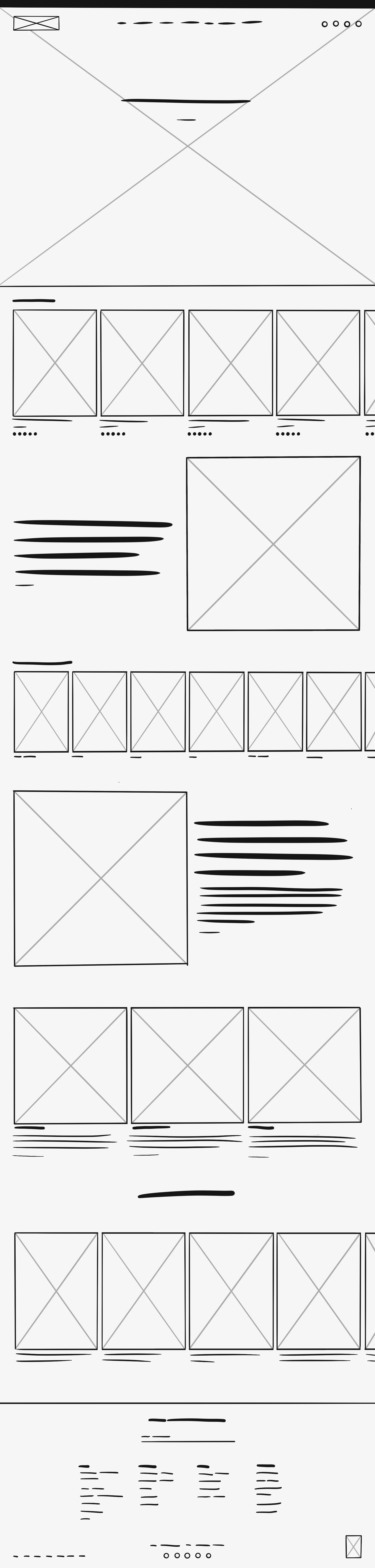 Low Fidelity Wireframe for Website