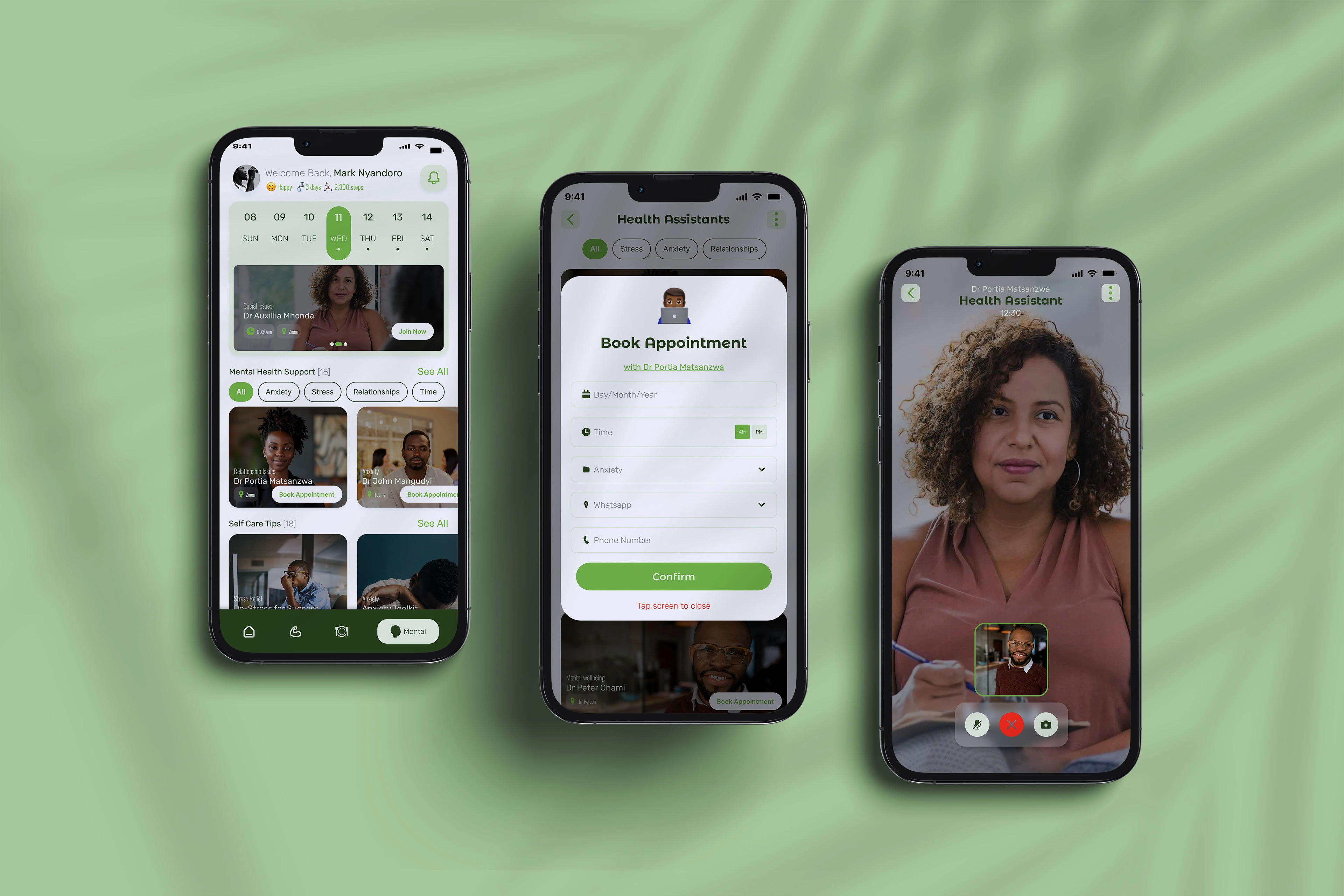 Wellbeing Video Call UI