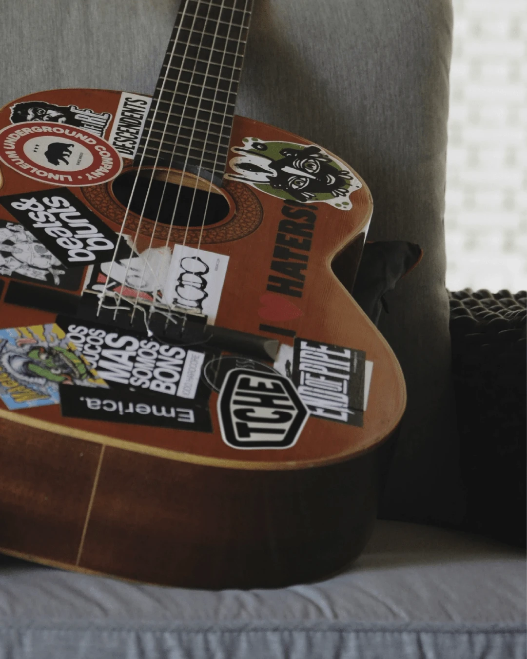 TCHE Sticker on a Guitar