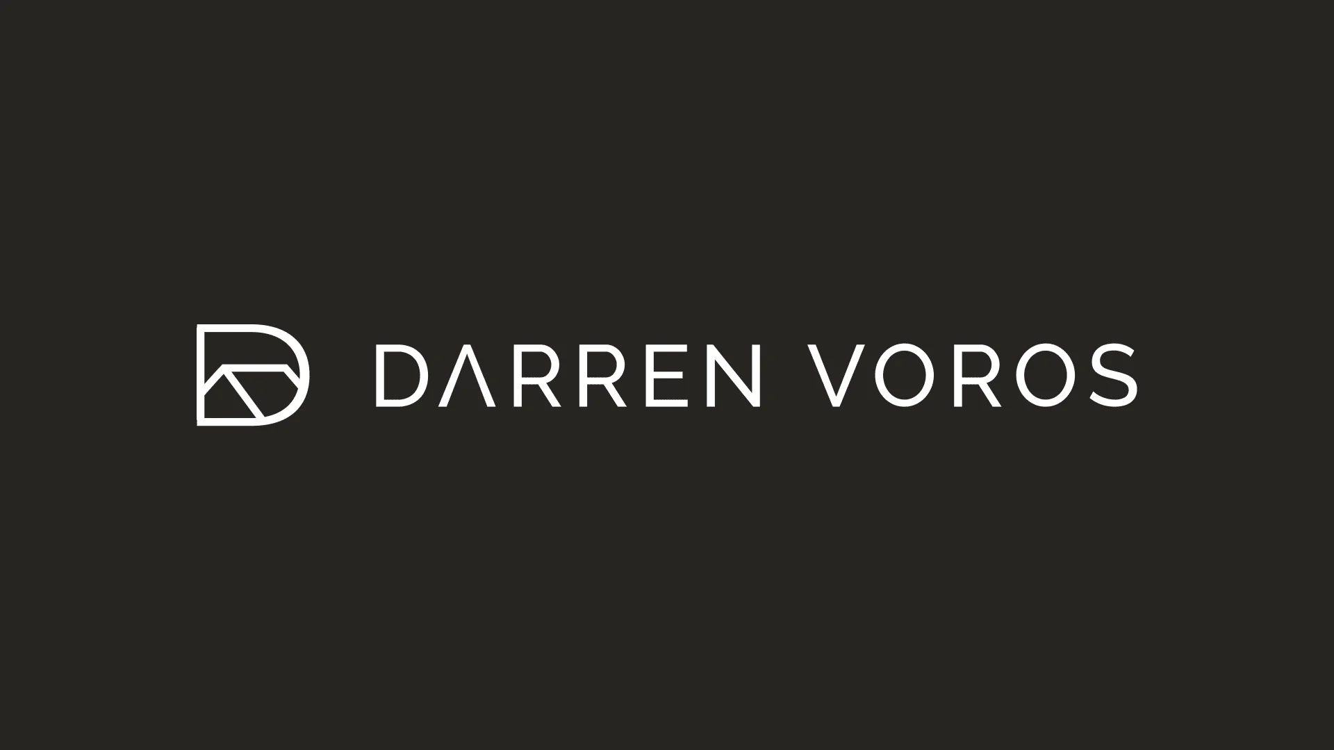 Darren Voros logo in the default, horizontal orientation