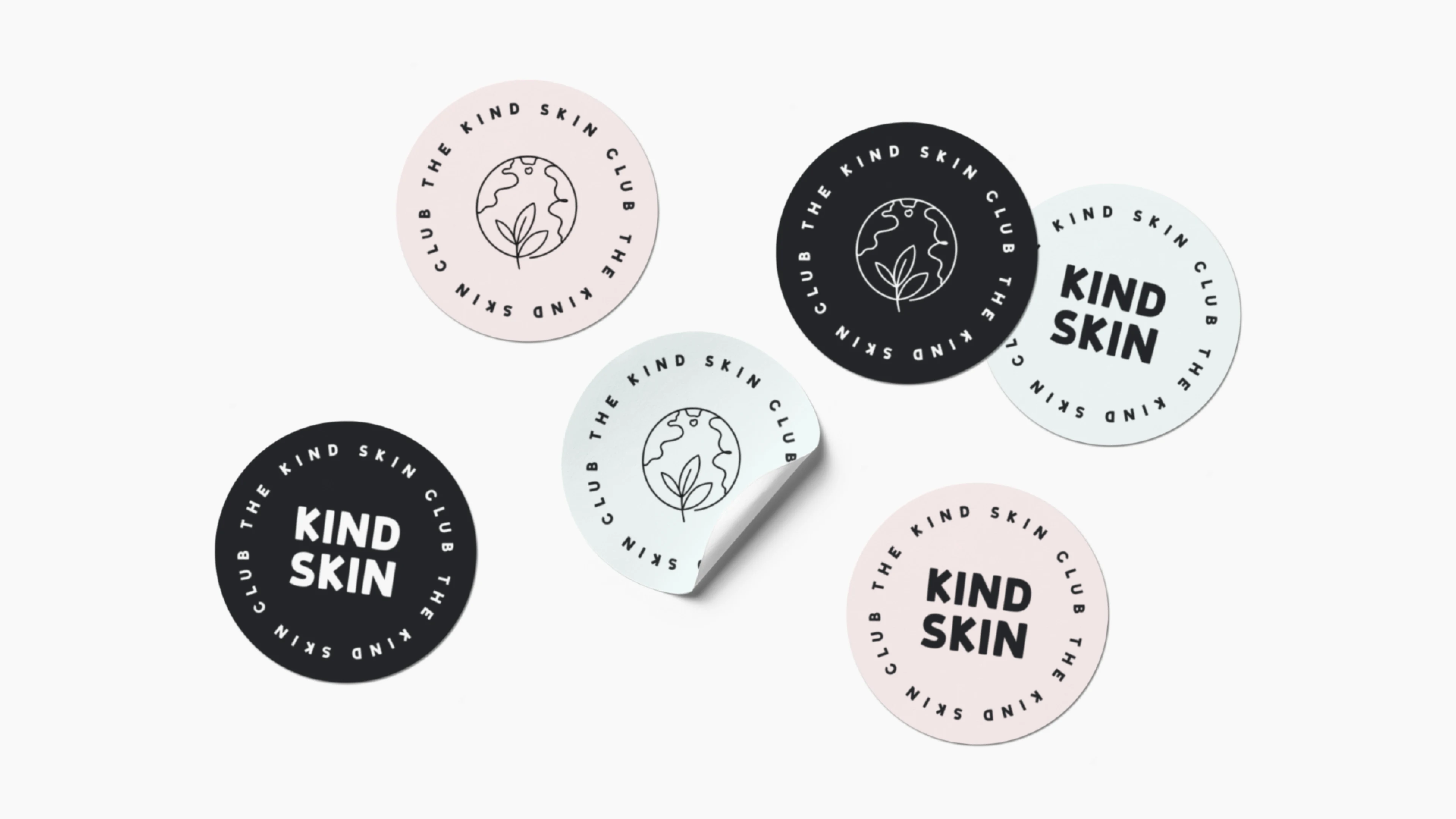 The Kind Skin Club Stickers Mockup