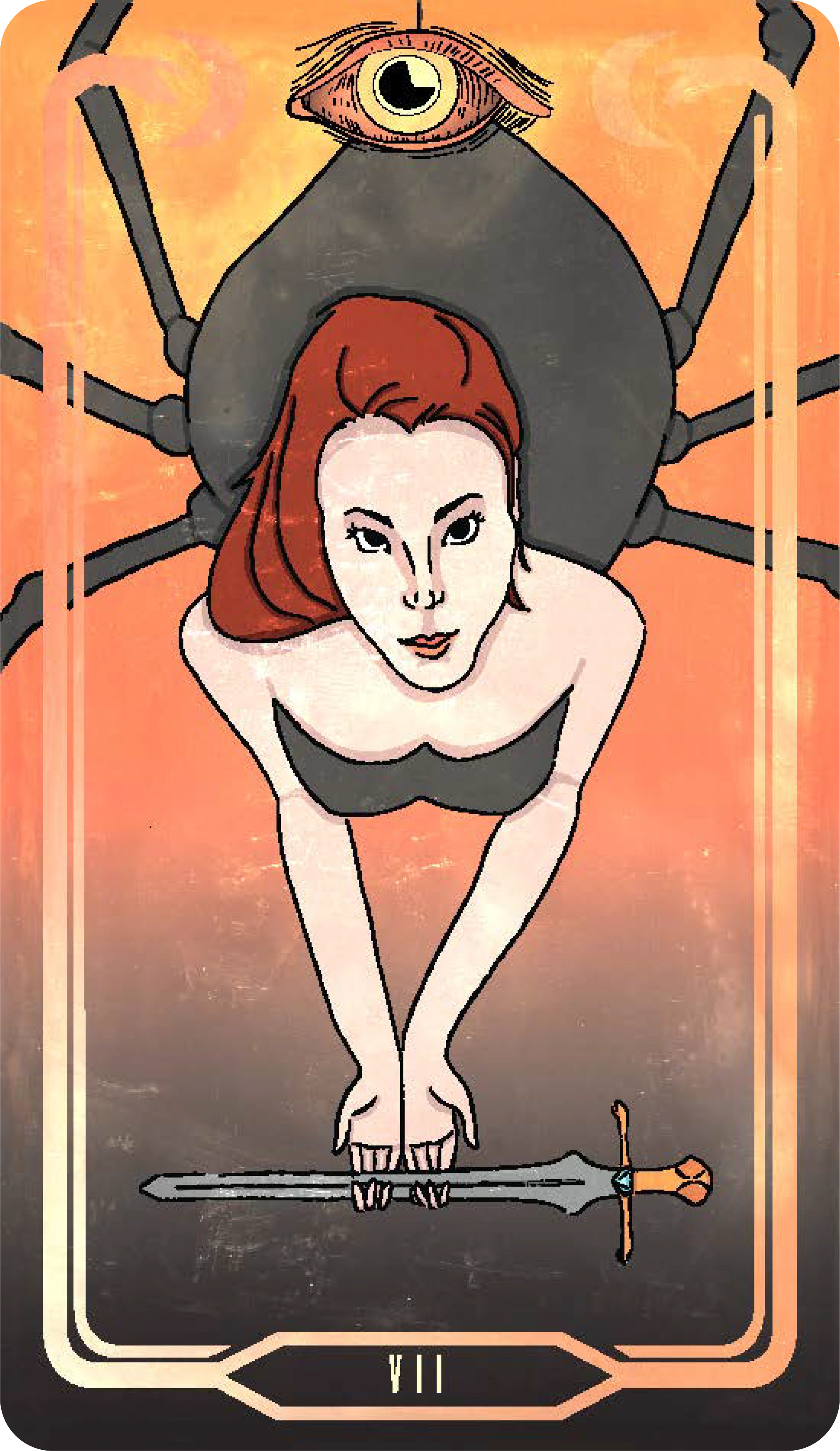 The Seven of Swords: Arachne