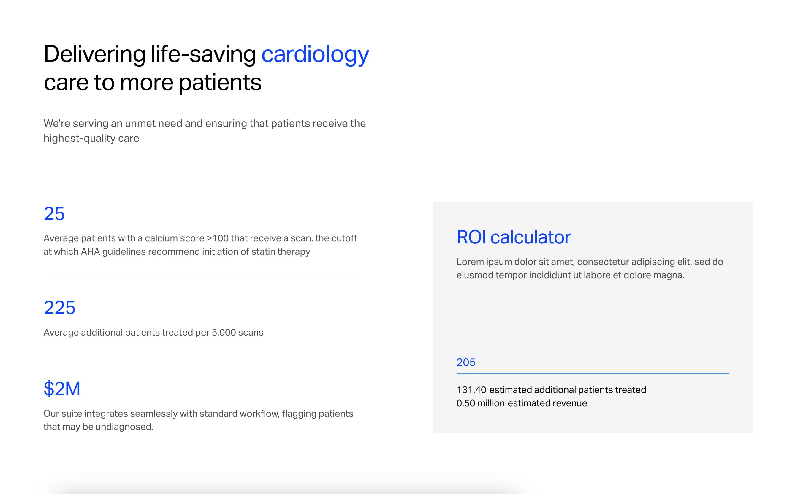 ROI Calculator built with custom JavaScript