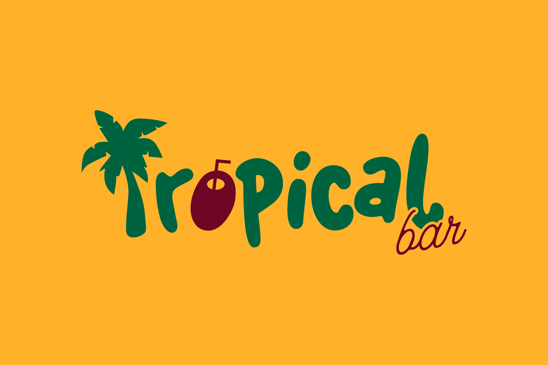 TROPICAL BAR - BEVERAGE LOGO DESIGN