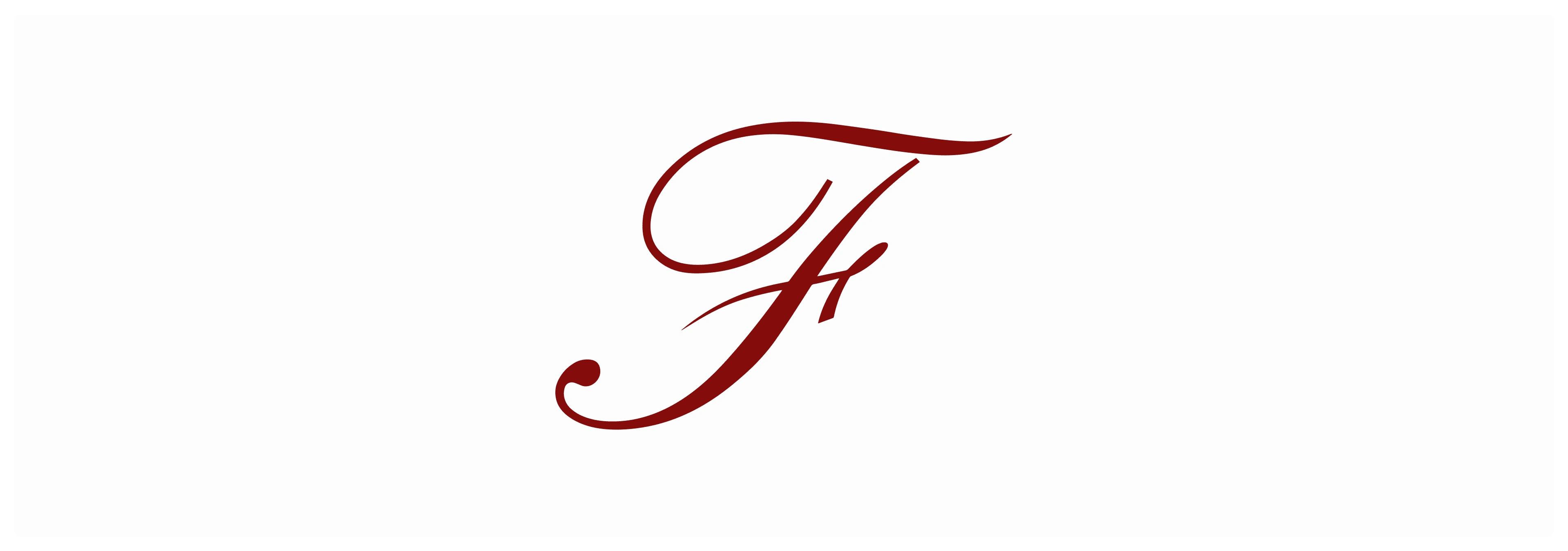 Faranak Shahroozi Lettermark in burgundy