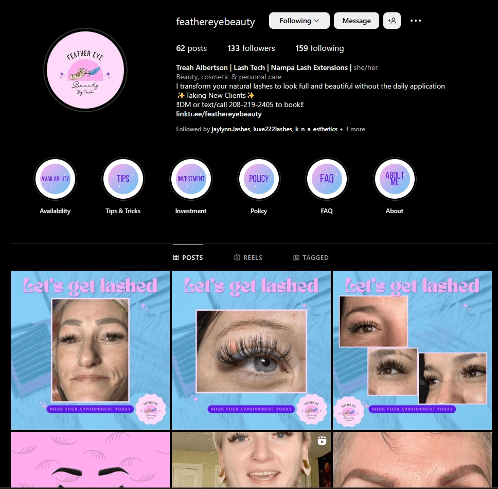 @feathereyebeauty Instagram