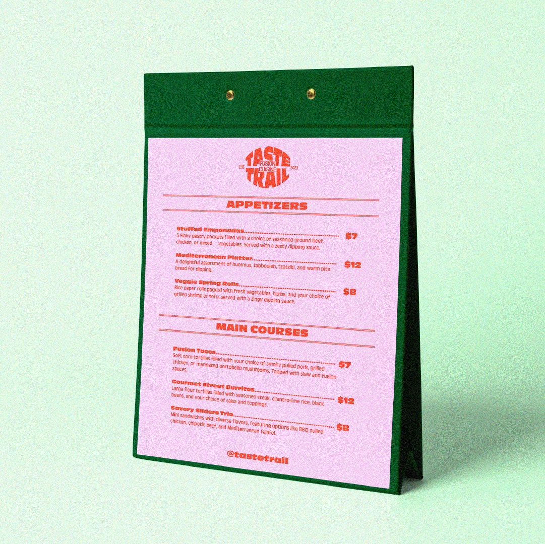 Menu Mockup