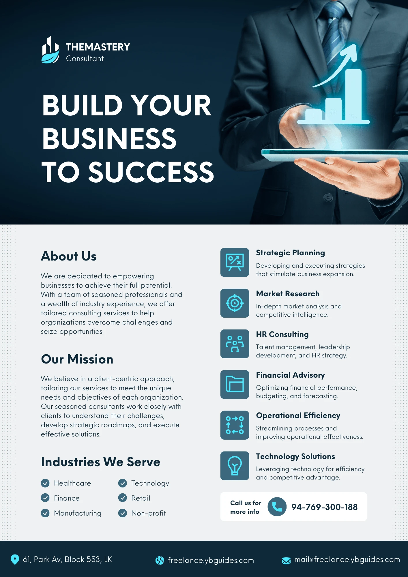 SaaS company overview flyer