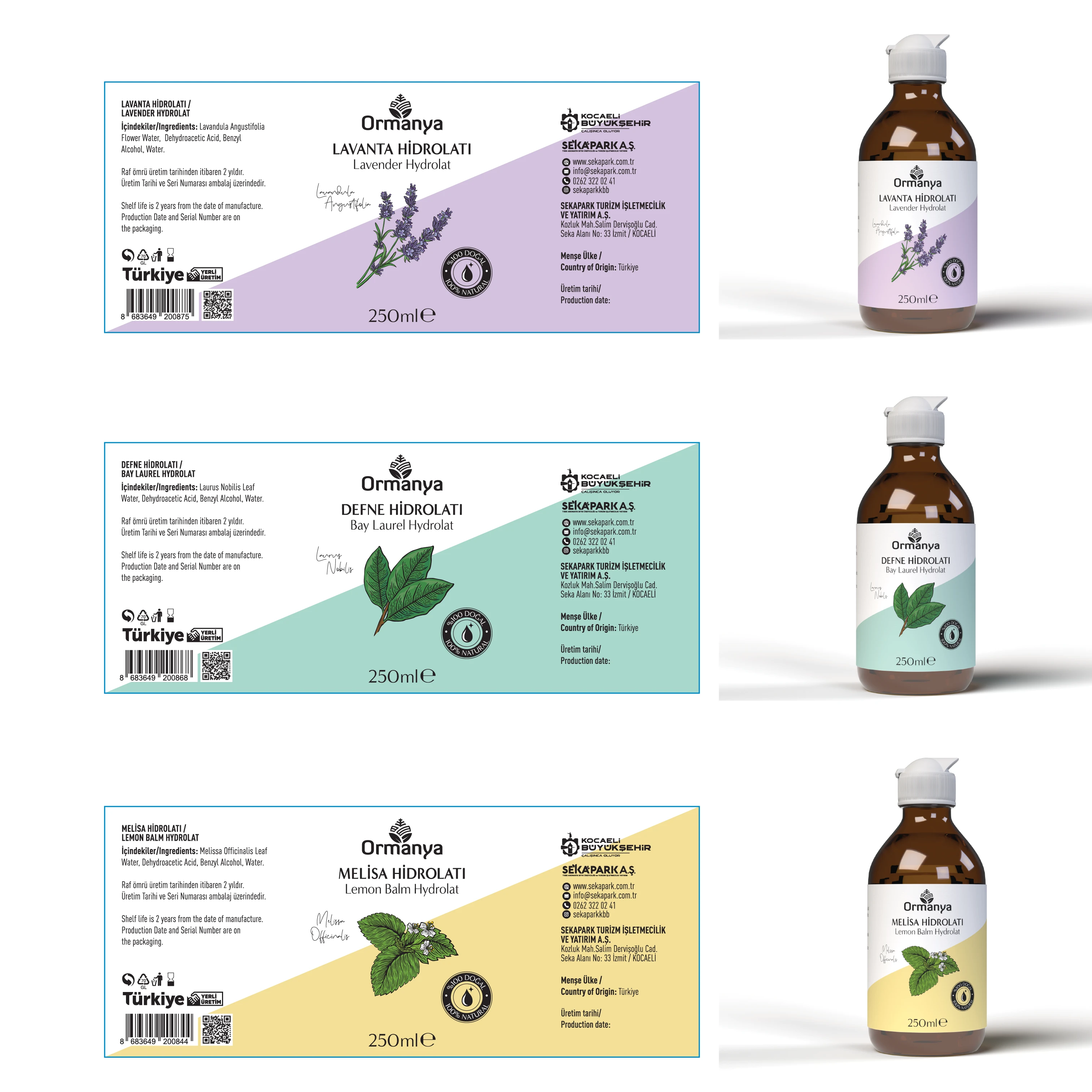 Artworks & Label Designs for Hydrolats