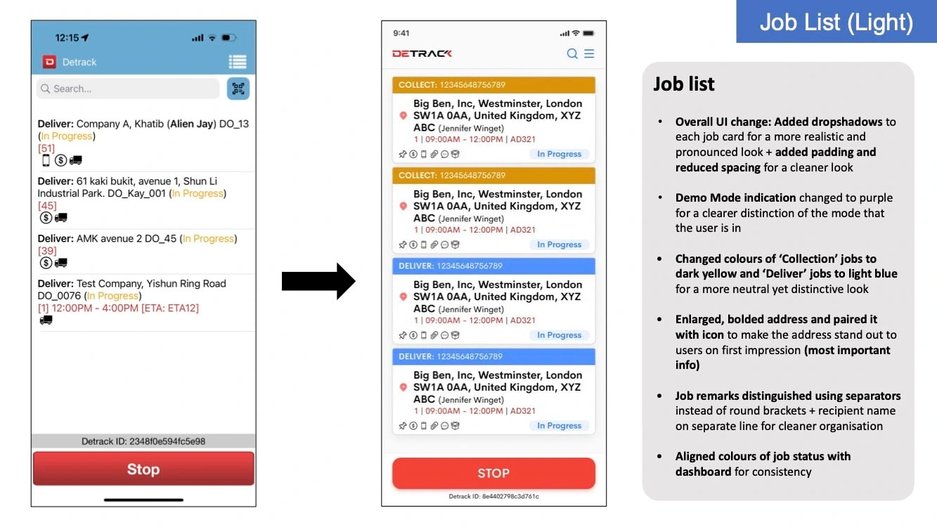 Job List - Light Mode
