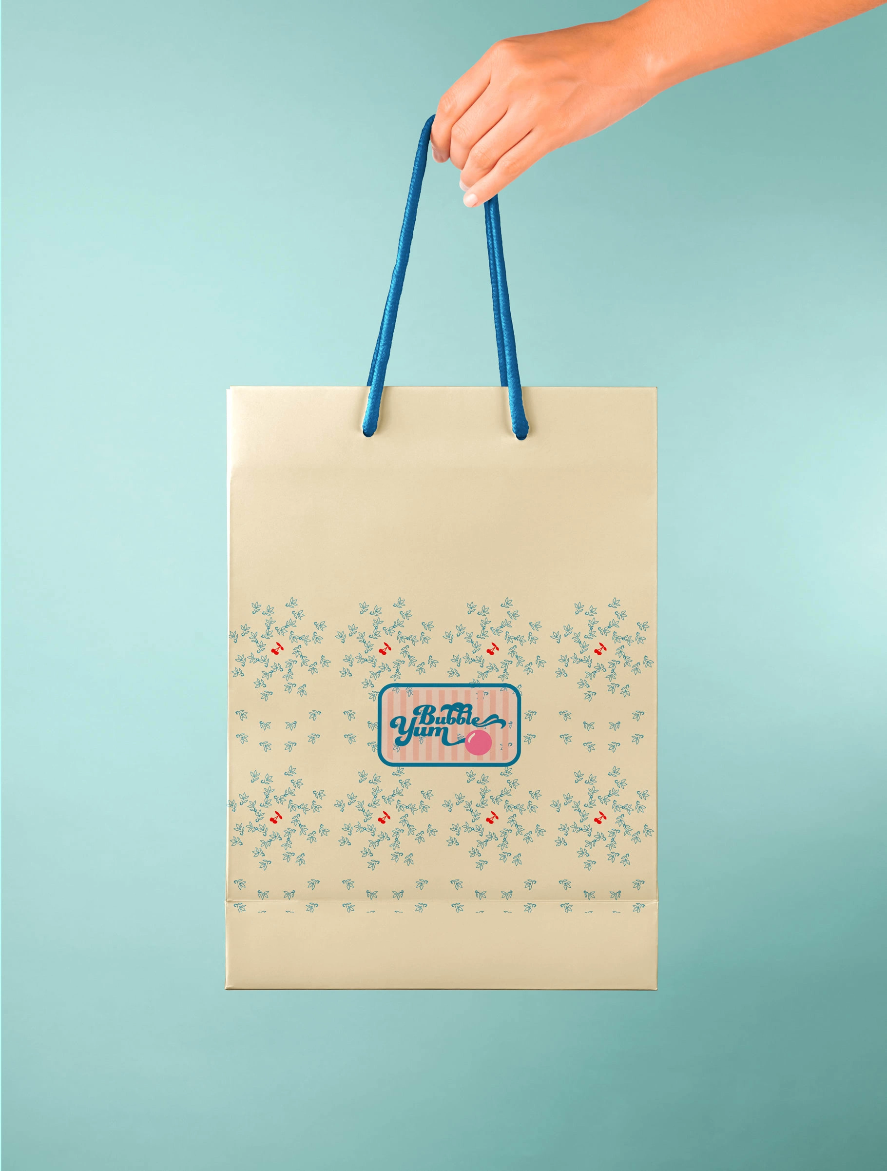 Paper bag design with pattern. I got inspired by retro graphic. 