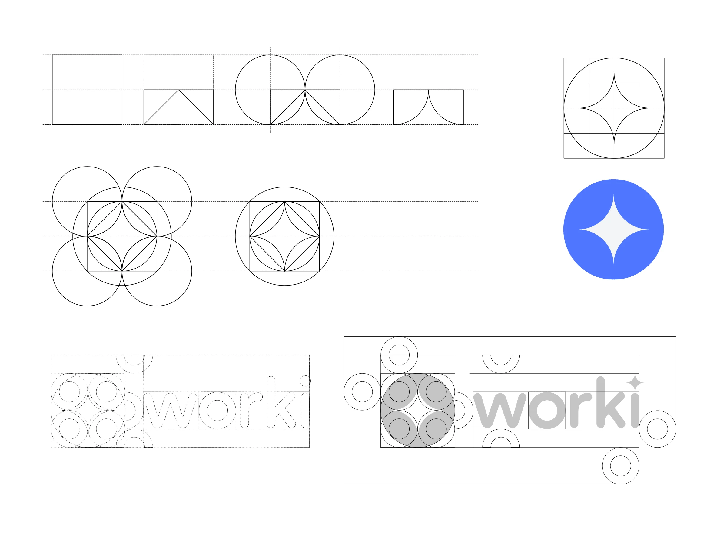 A geometric exploration for logo construction.